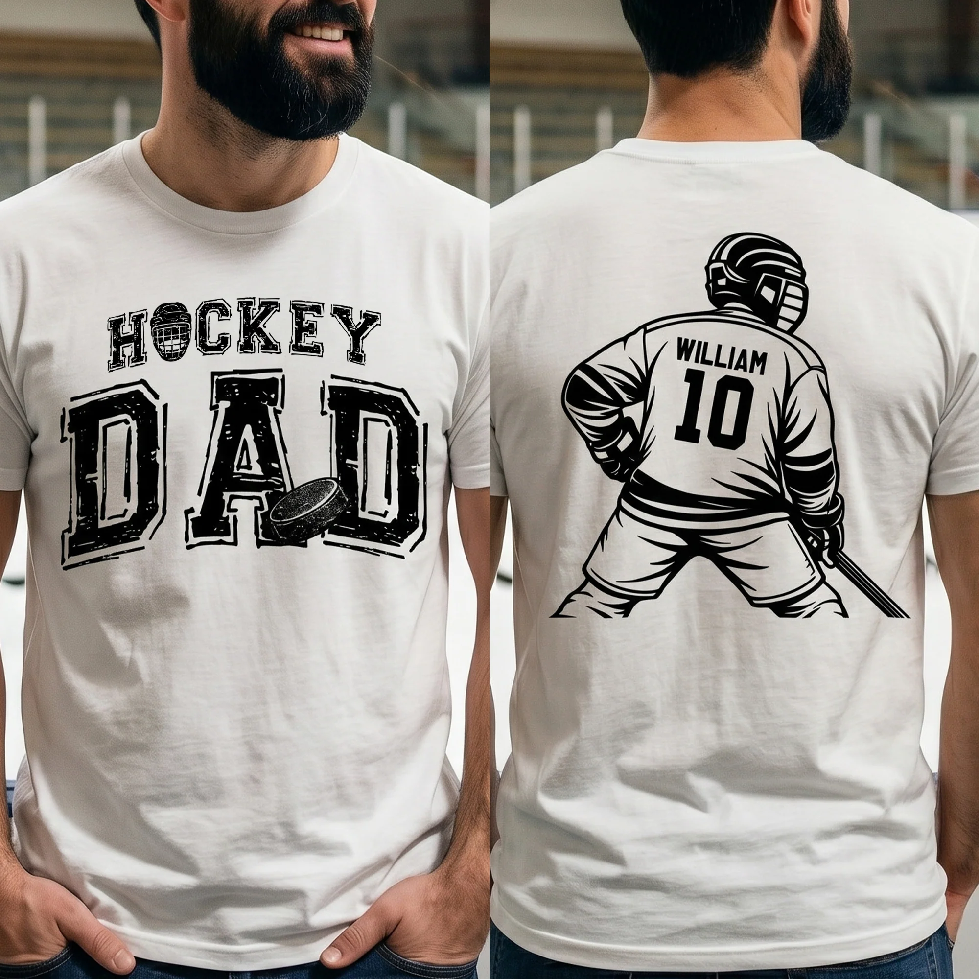 Hockey Dad, Daddy, Grandpa - Personalized Shirt - Image 2