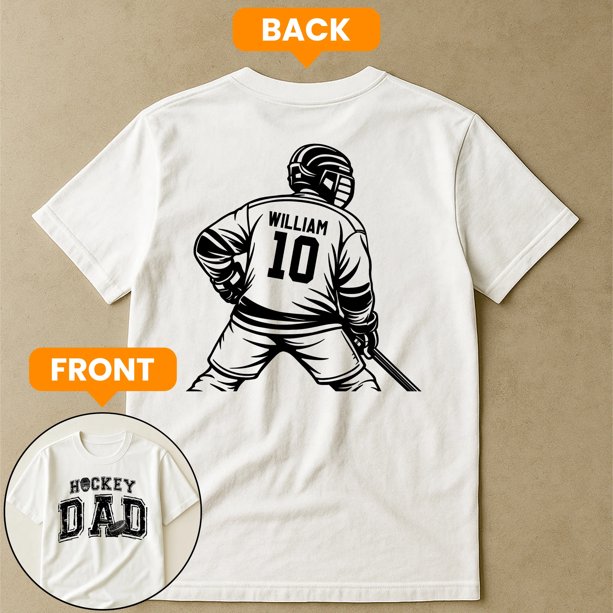 Hockey Dad, Daddy, Grandpa - Personalized Shirt - Image 3