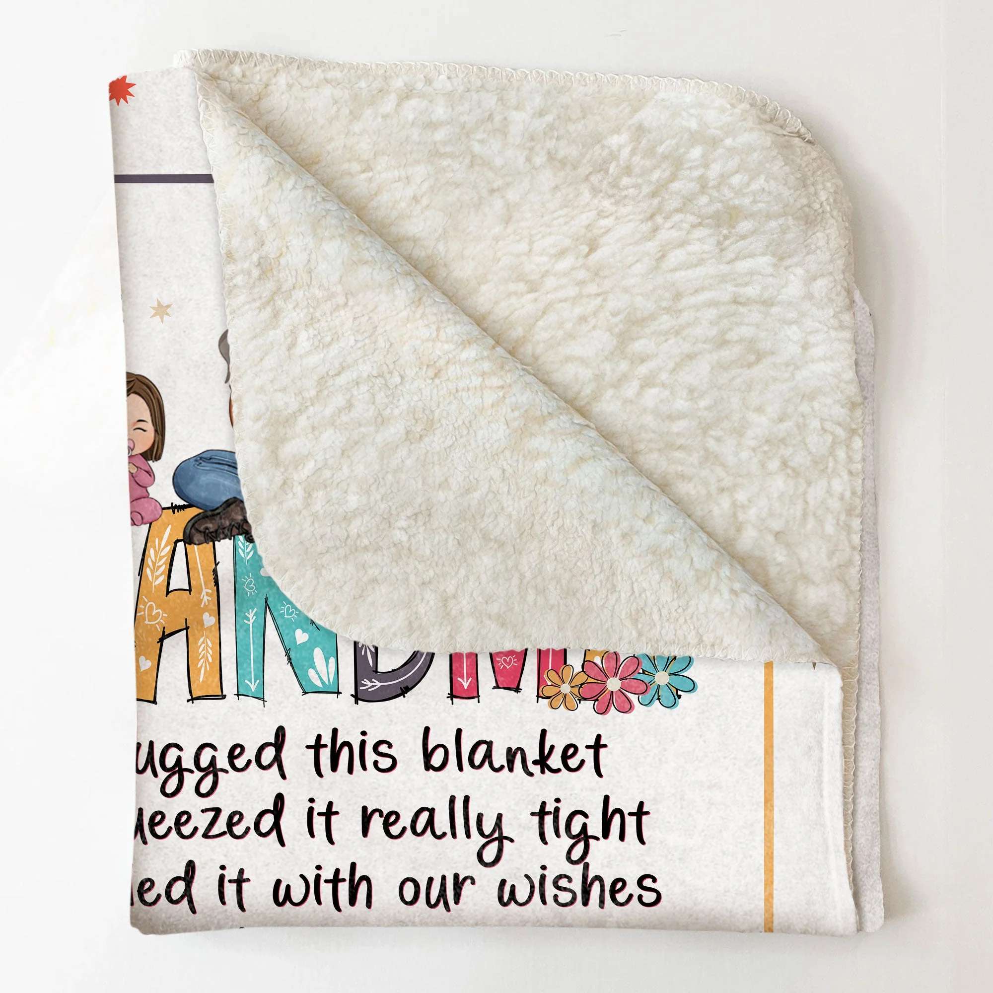 Hold This Blanket When You're Feeling Low - Personalized Blanket - Birthday, New Year, Christmas Gift For Grandma, Nana, Gigi - Image 4