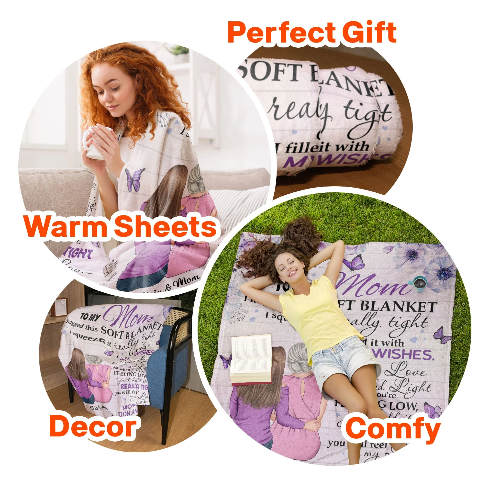 Hold This Really Tight - Personalized Blanket - Mother's Day, Birthday Gift For Mom, Mother - From Daughter - Image 6