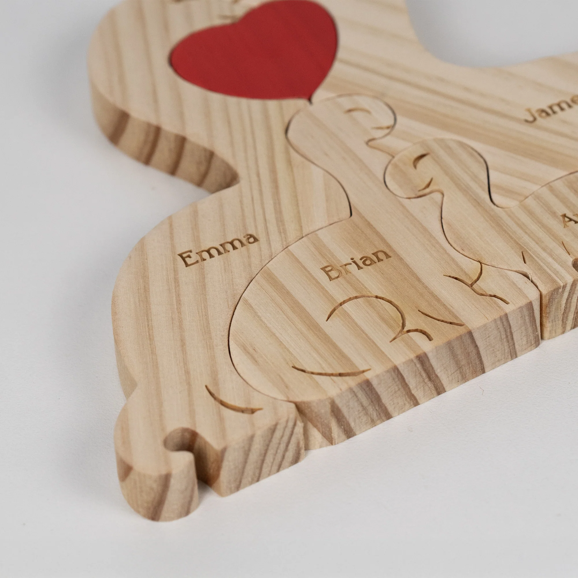 Home Is Where We Are Together Dinosaur Family Puzzle - Personalized Wooden Family Puzzle - Image 5
