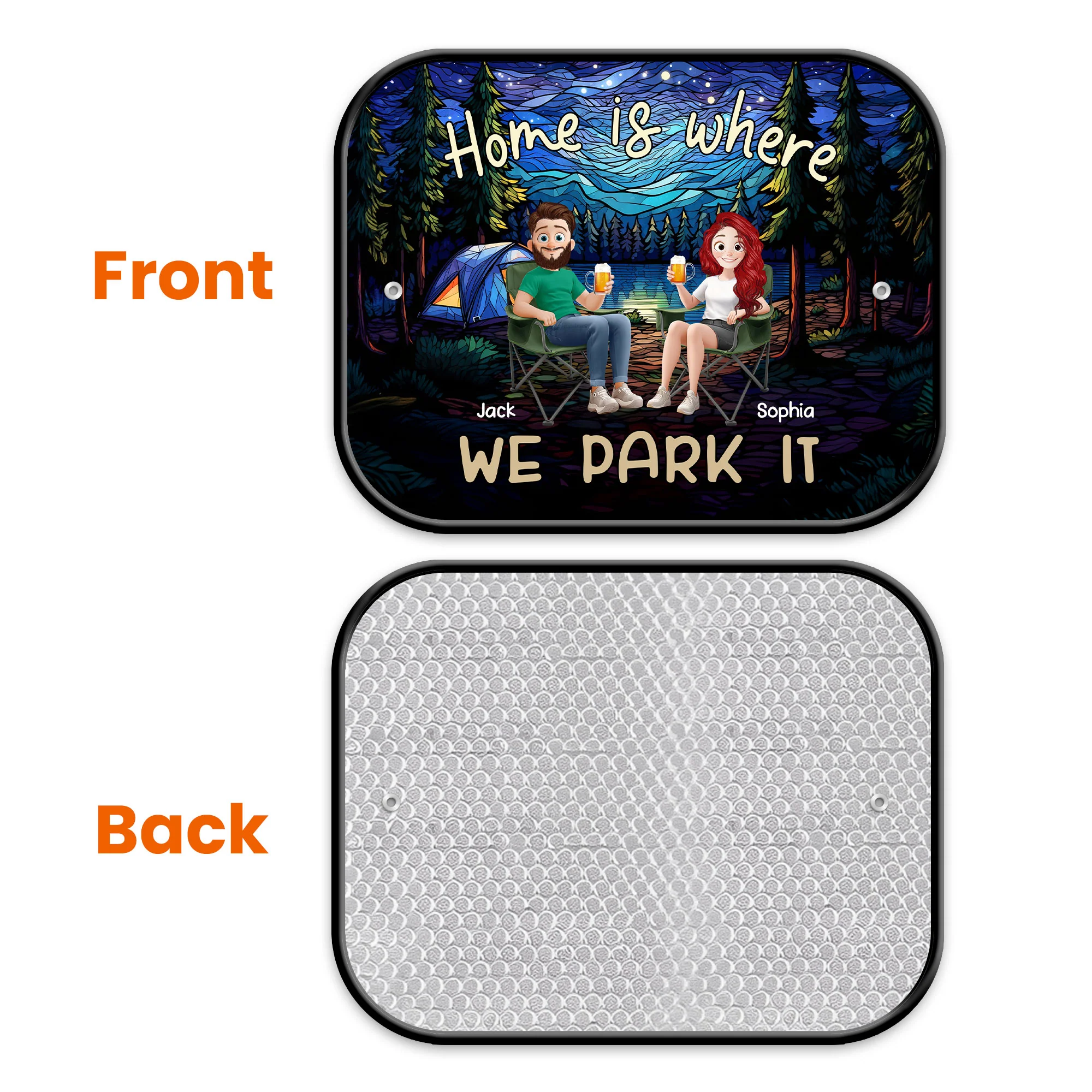 Home Is Where We Park It - Custom Car Side Window Sun Shade - Image 2