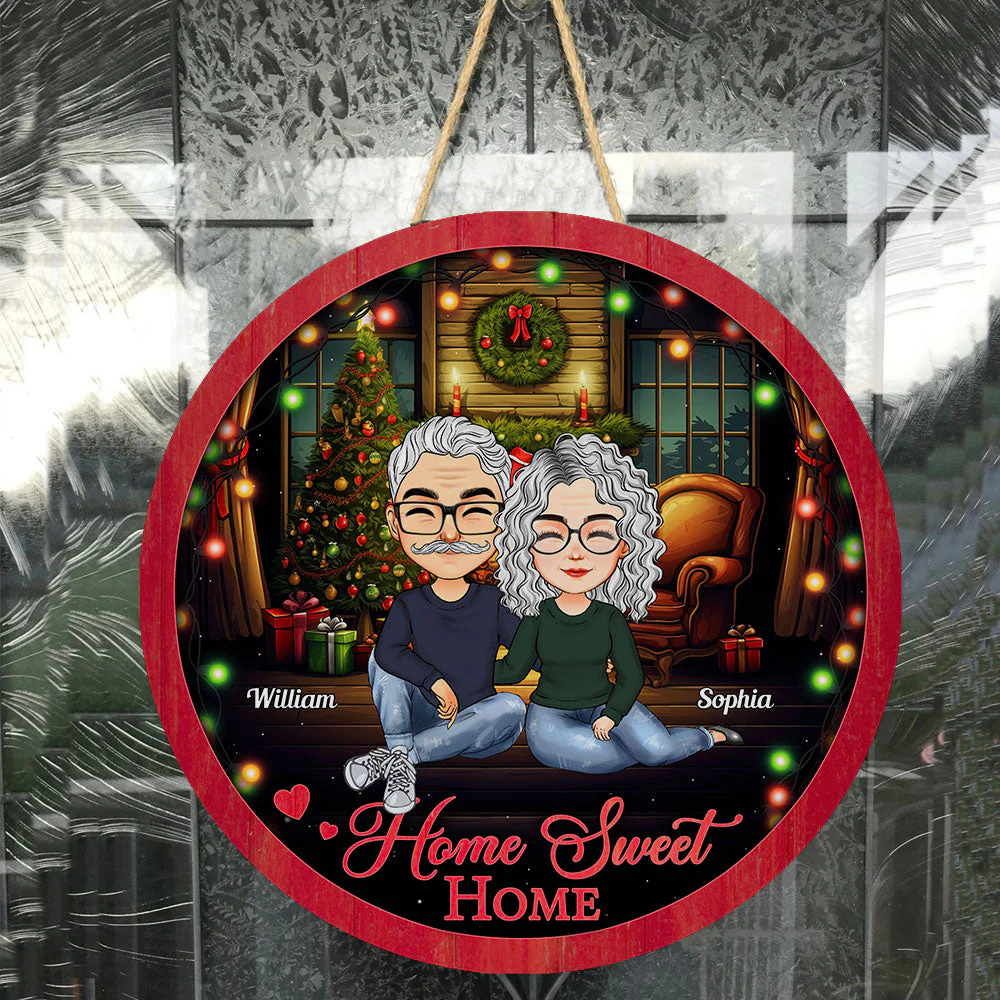 Home Sweet Home New - Personalized Wood Wreath - Image 4