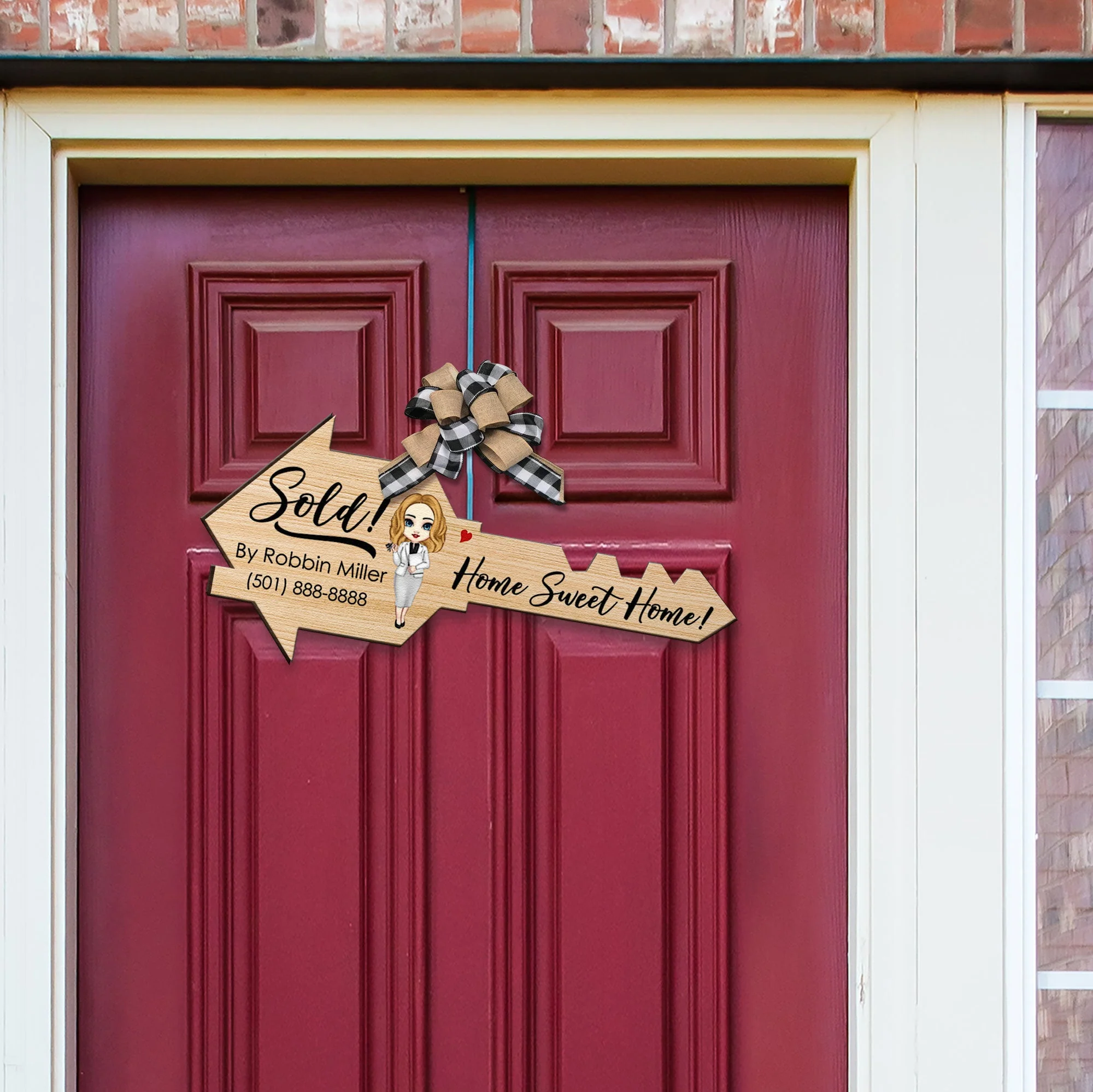 Home Sweet Home! - Personalized Custom Shaped Wood Sign - Image 3