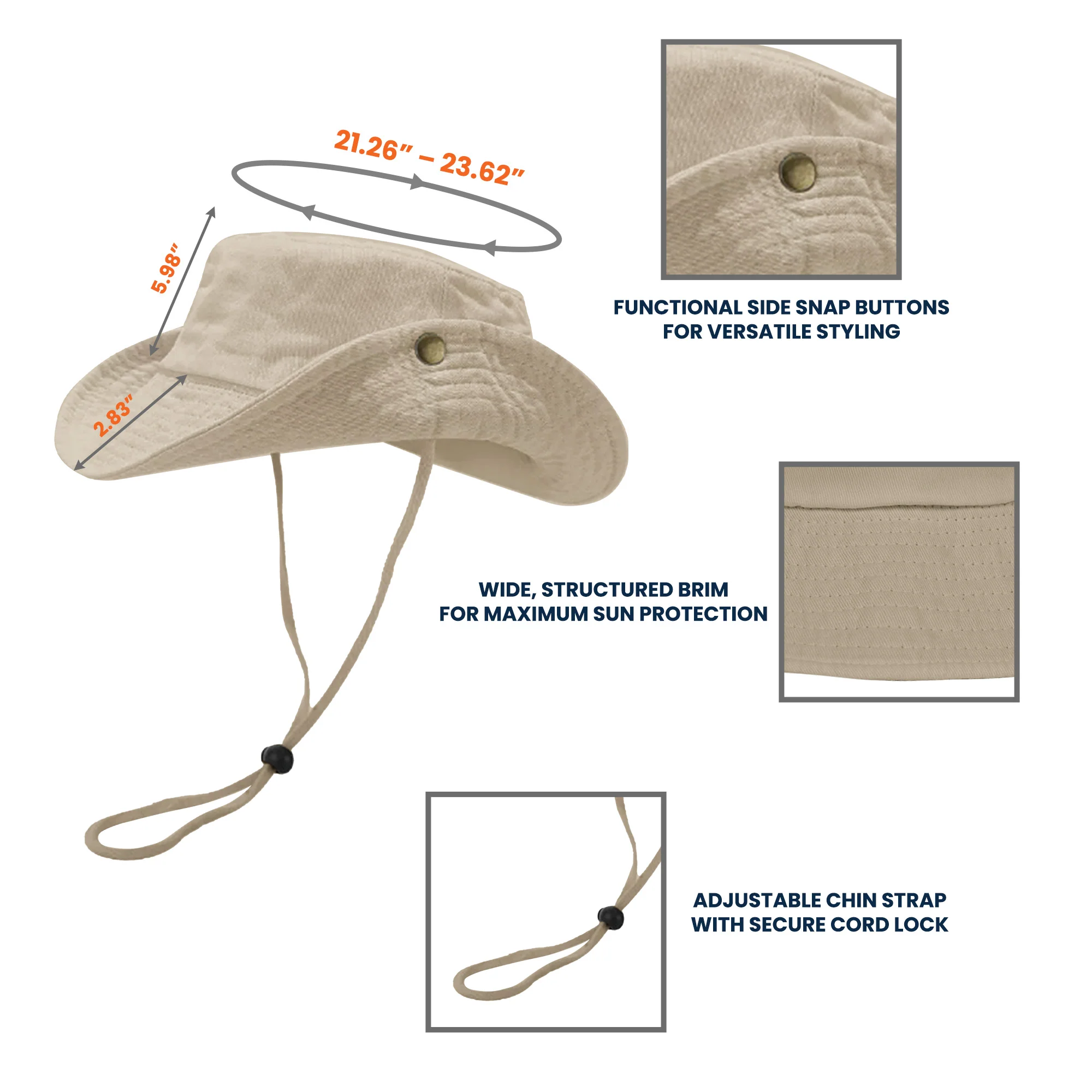 Hooked On Being Grandpa - Personalized Bucket Hat - Image 8