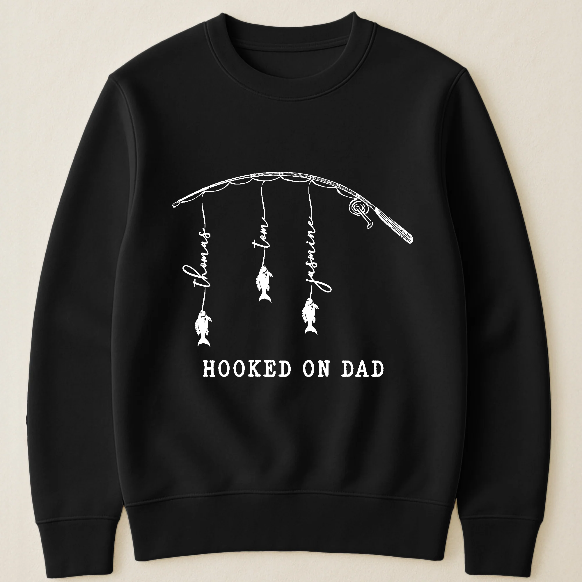 Hooked On Dad, Grandpa - Personalized Shirt - Image 3