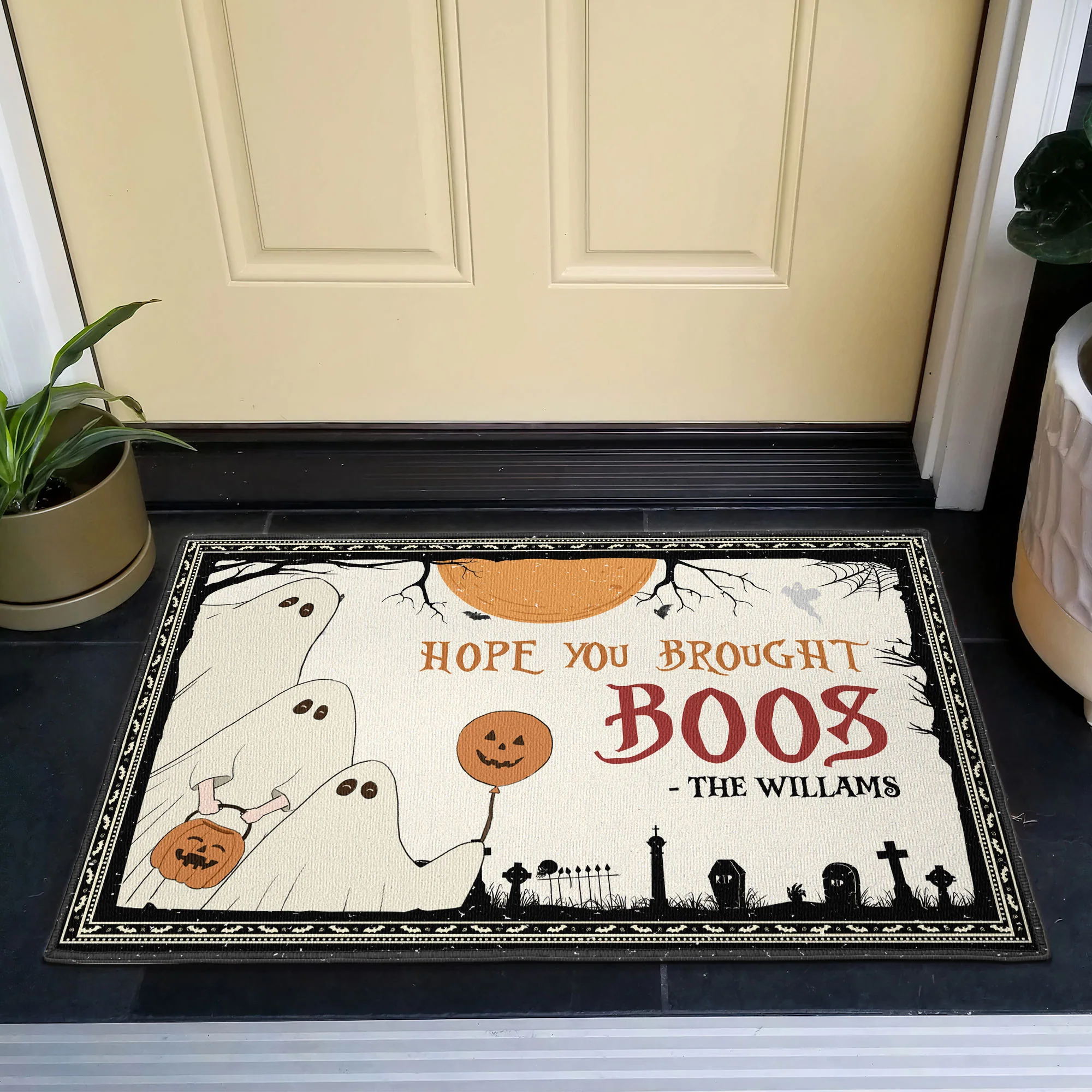 Hope You Brought Boos - Personalized Doormat - Image 4