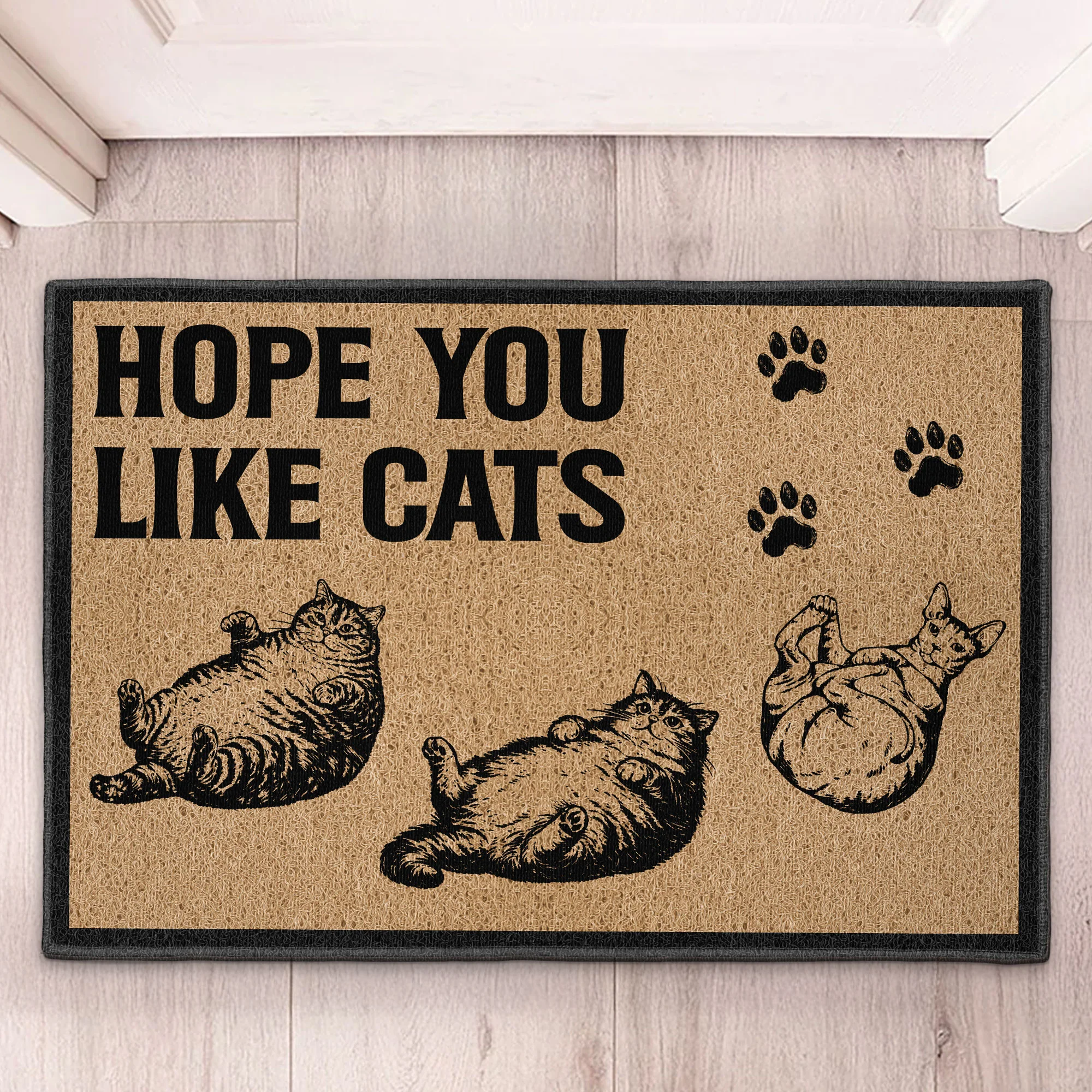 Hope You Like Cats - Chonky Cats - Personalized Doormat - Image 2