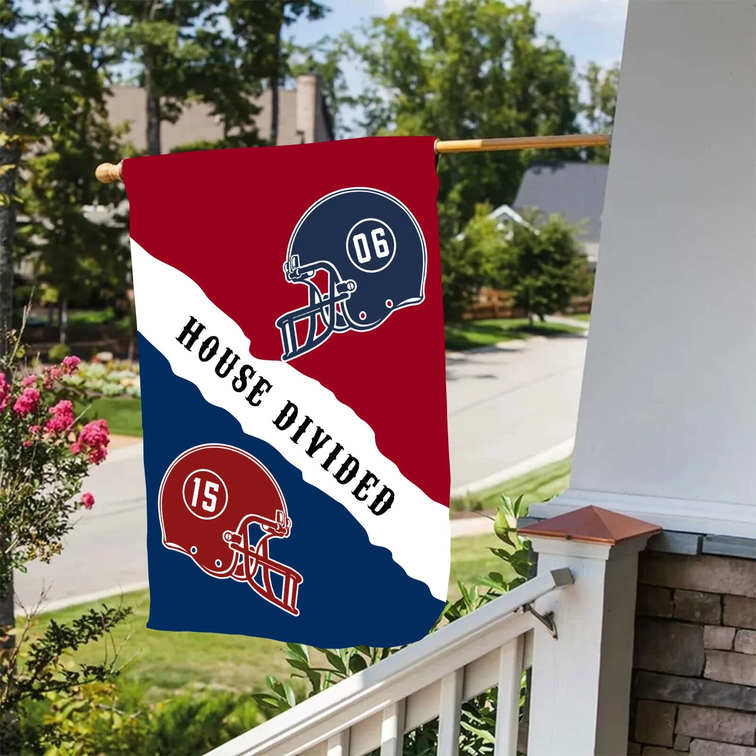 House Divided Custom Football Team - Personalized Photo Flag - Image 5