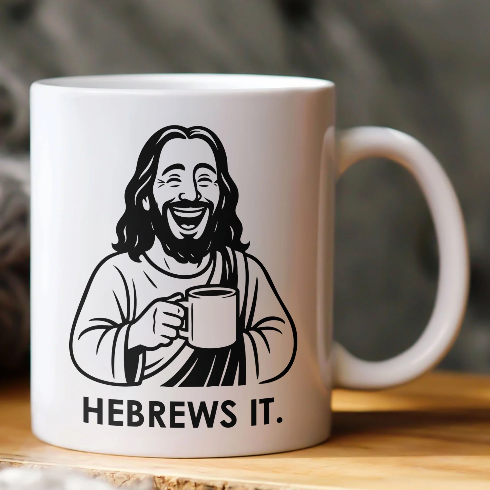 How Does Jesus Make His Coffee? Hebrews It - Personalized Mug - Image 2