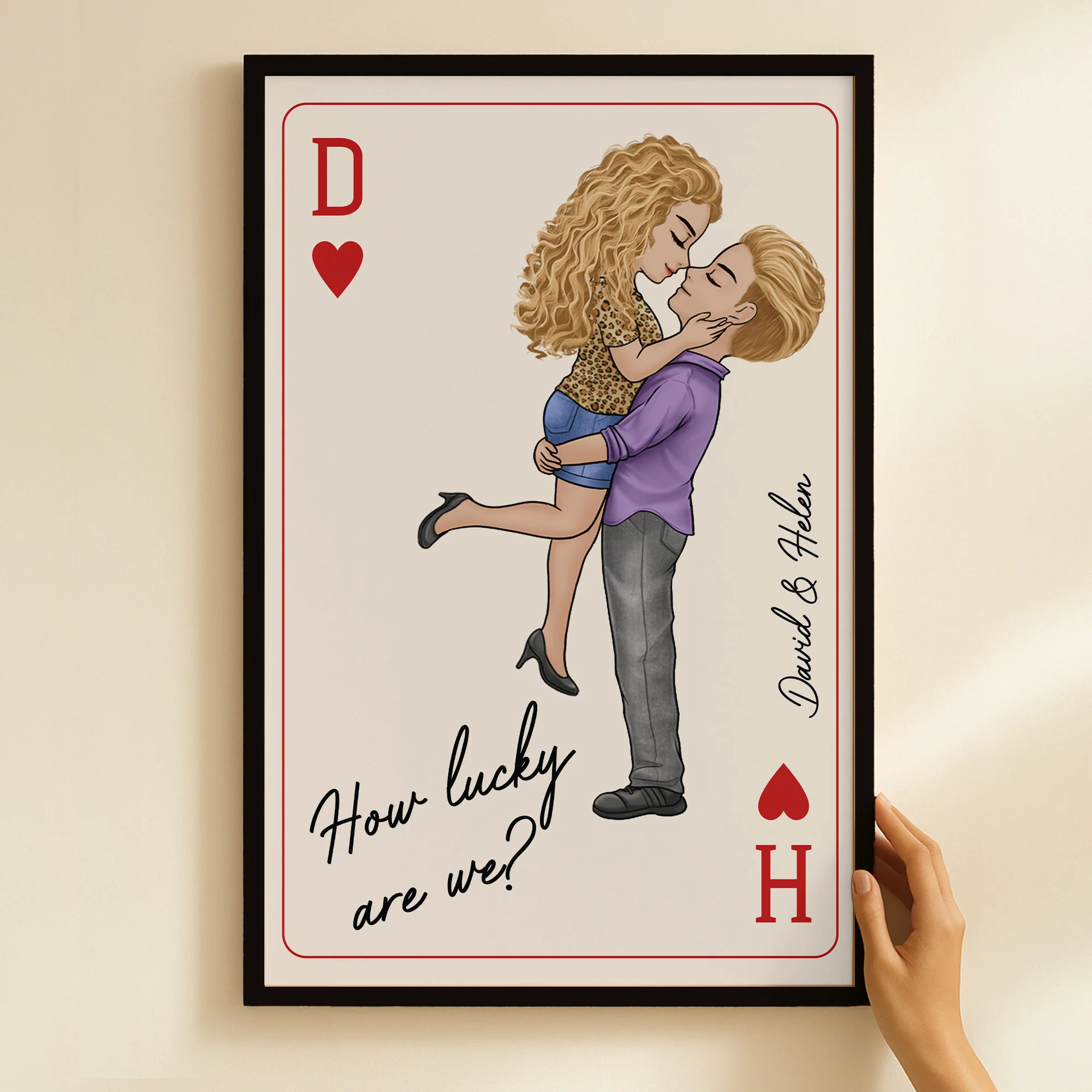 How Lucky Are We New Version Romantic Couple - Personalized Poster - Image 5