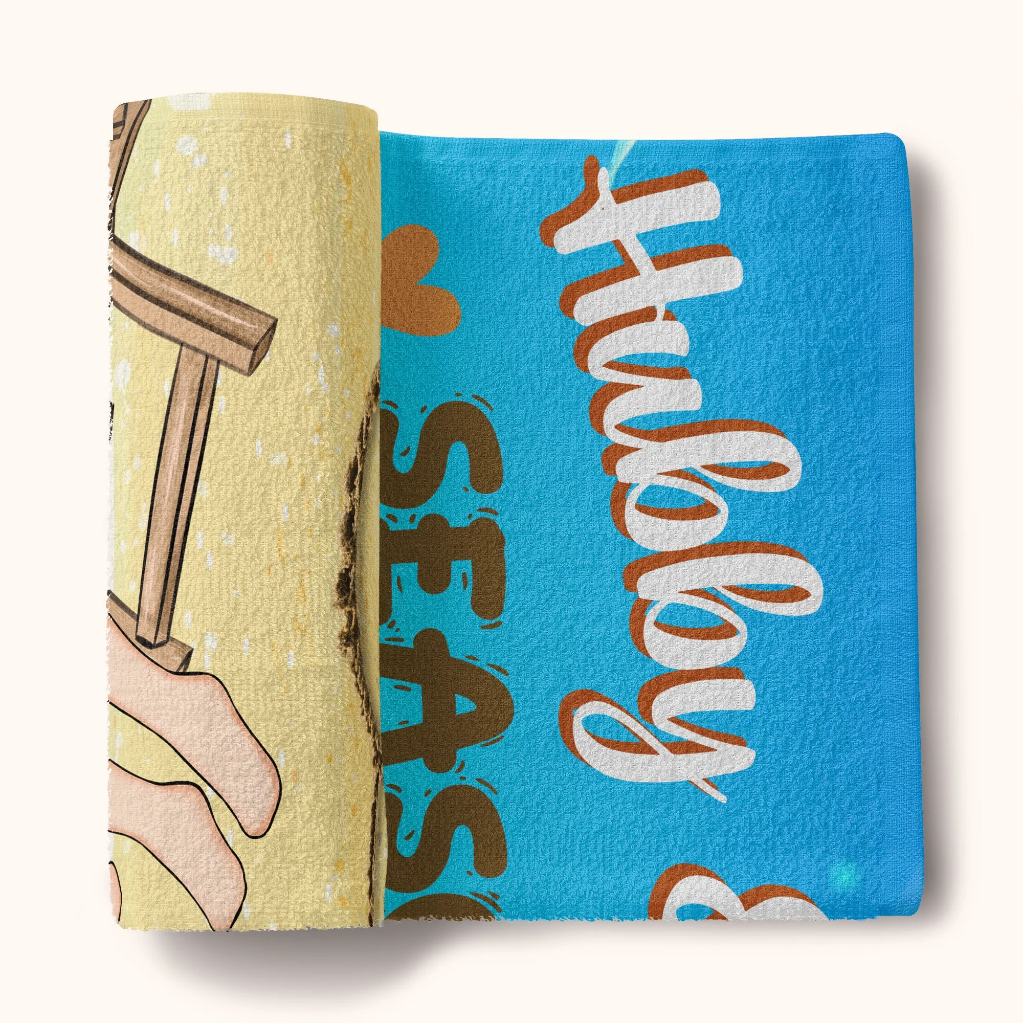 Hubby & Wifey - Personalized Beach Towel - Image 6