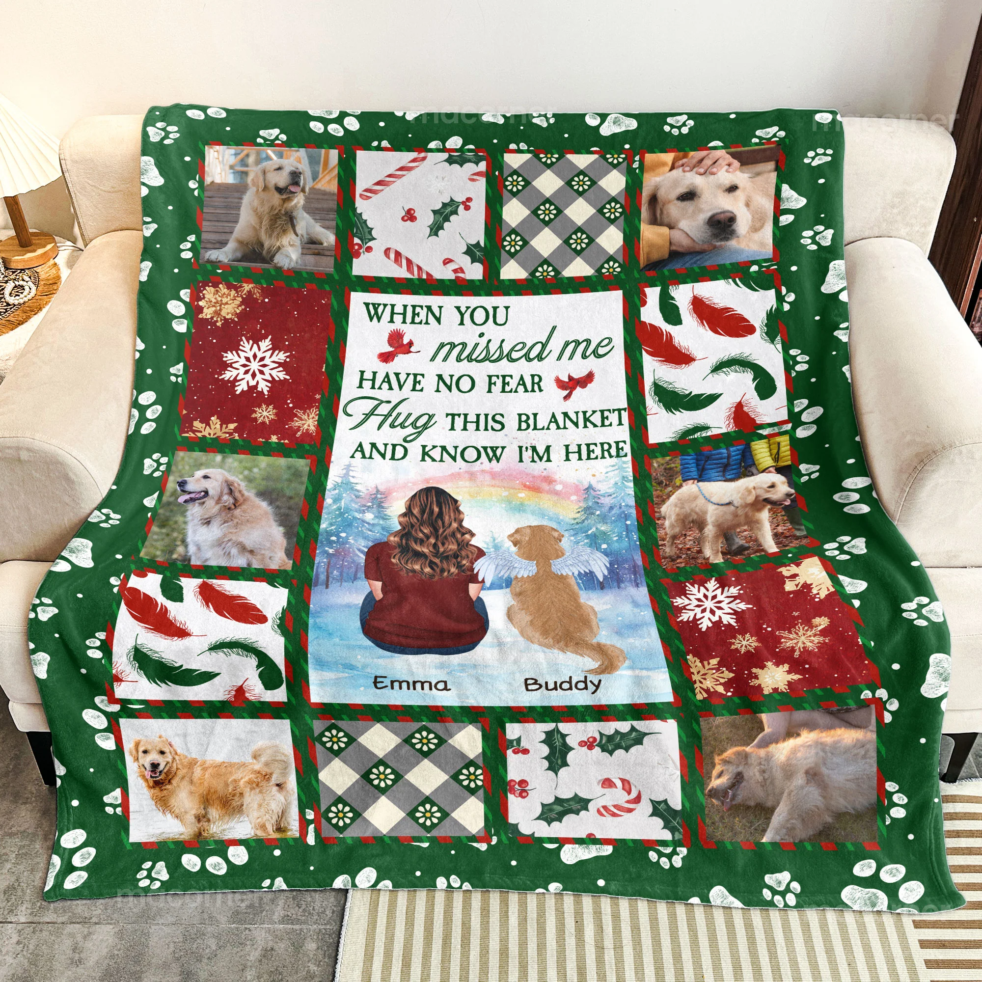 Hug This Blanket And Know I'm Here - Personalized Photo Blanket - Image 6