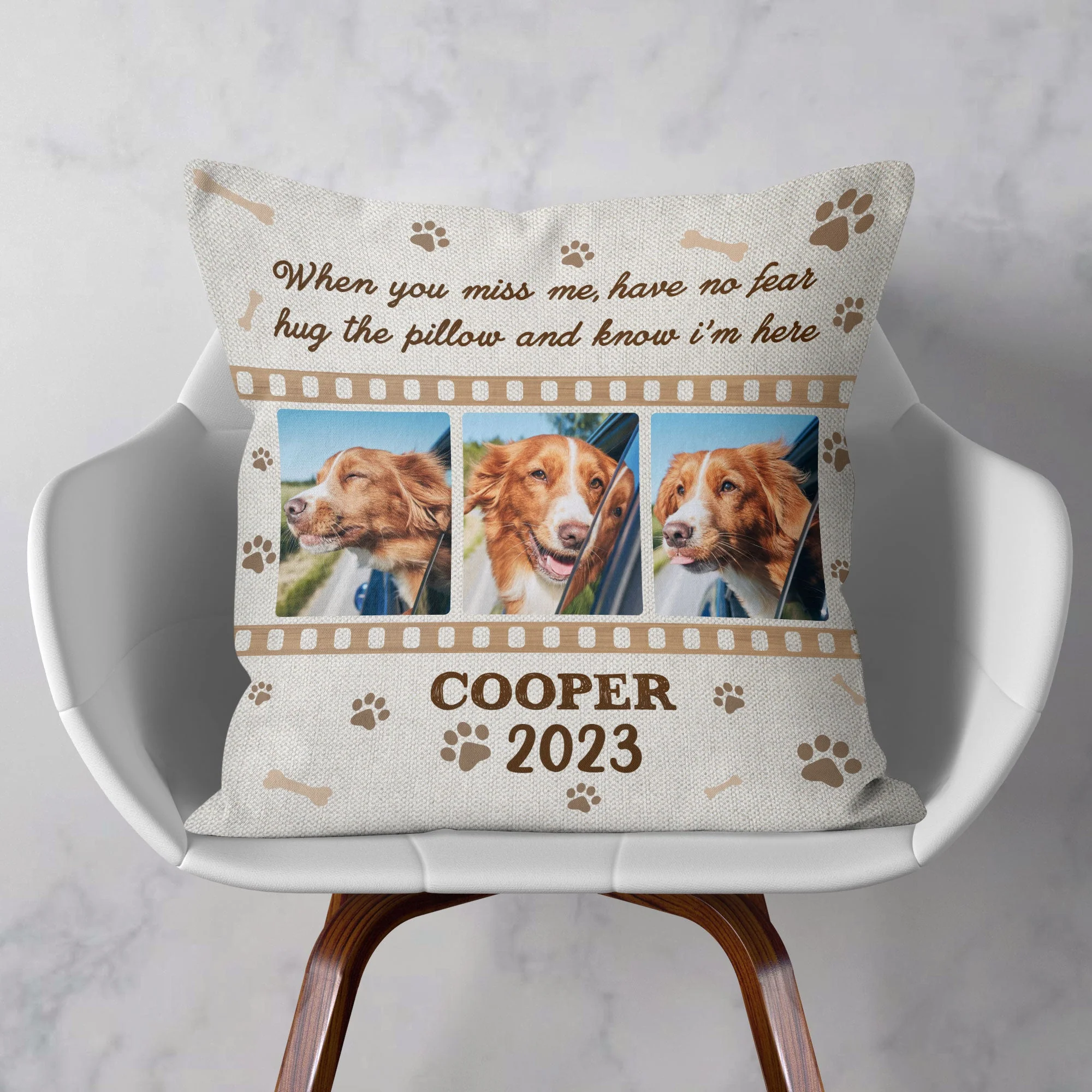 Hug This Pillow And Know I Am Here - Personalized Pillow (Insert Included) - Image 2