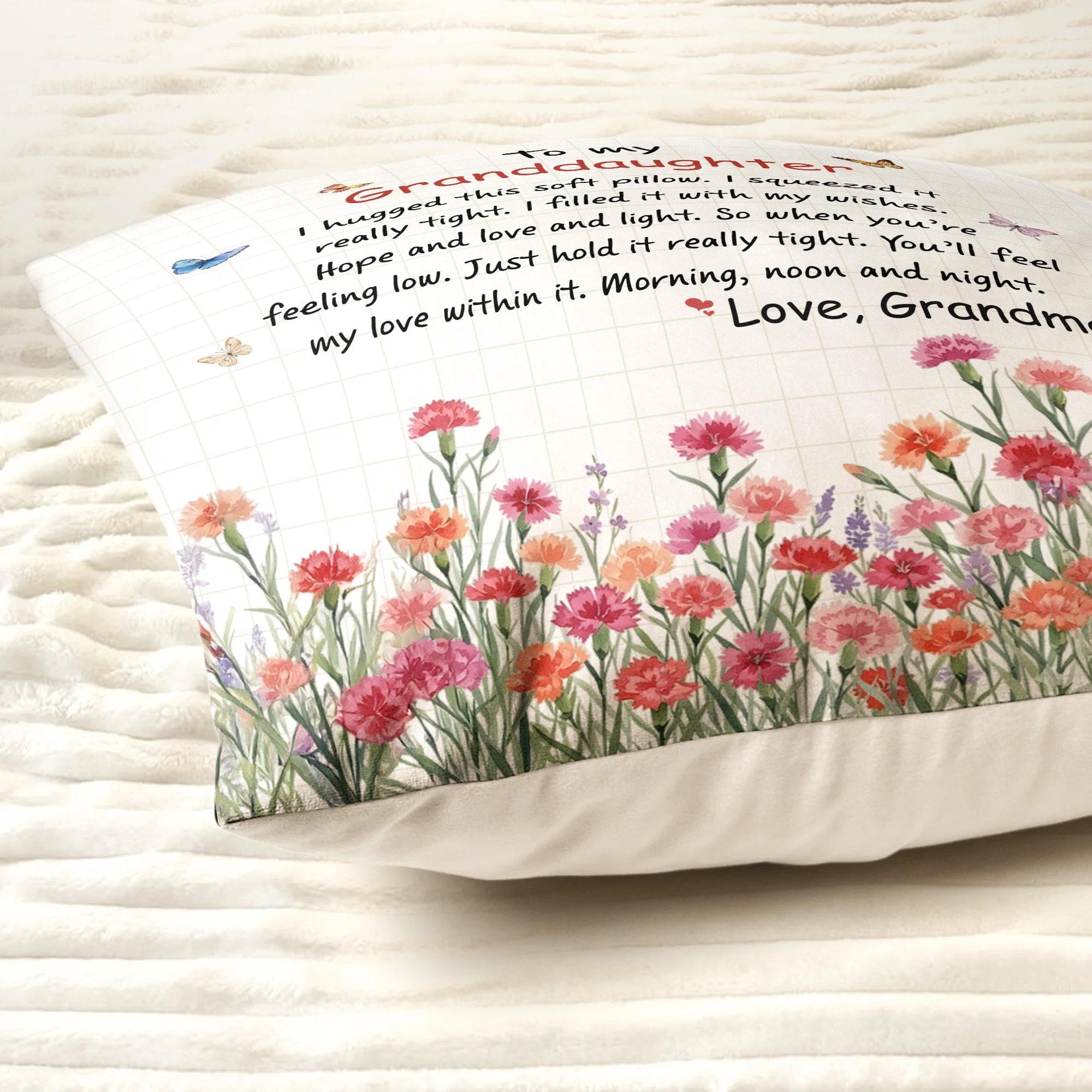 Hug This Pillow Wild Flower Gift For Kid Daughter Granddaughter - Personalized Pillow (Insert Included) - Image 3