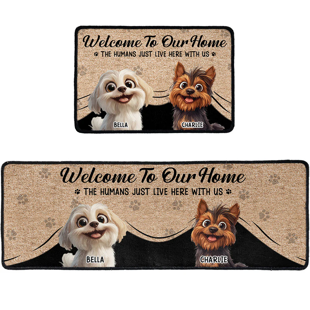 Human Just Live Here With Us - Personalized Runner Rug - Image 3