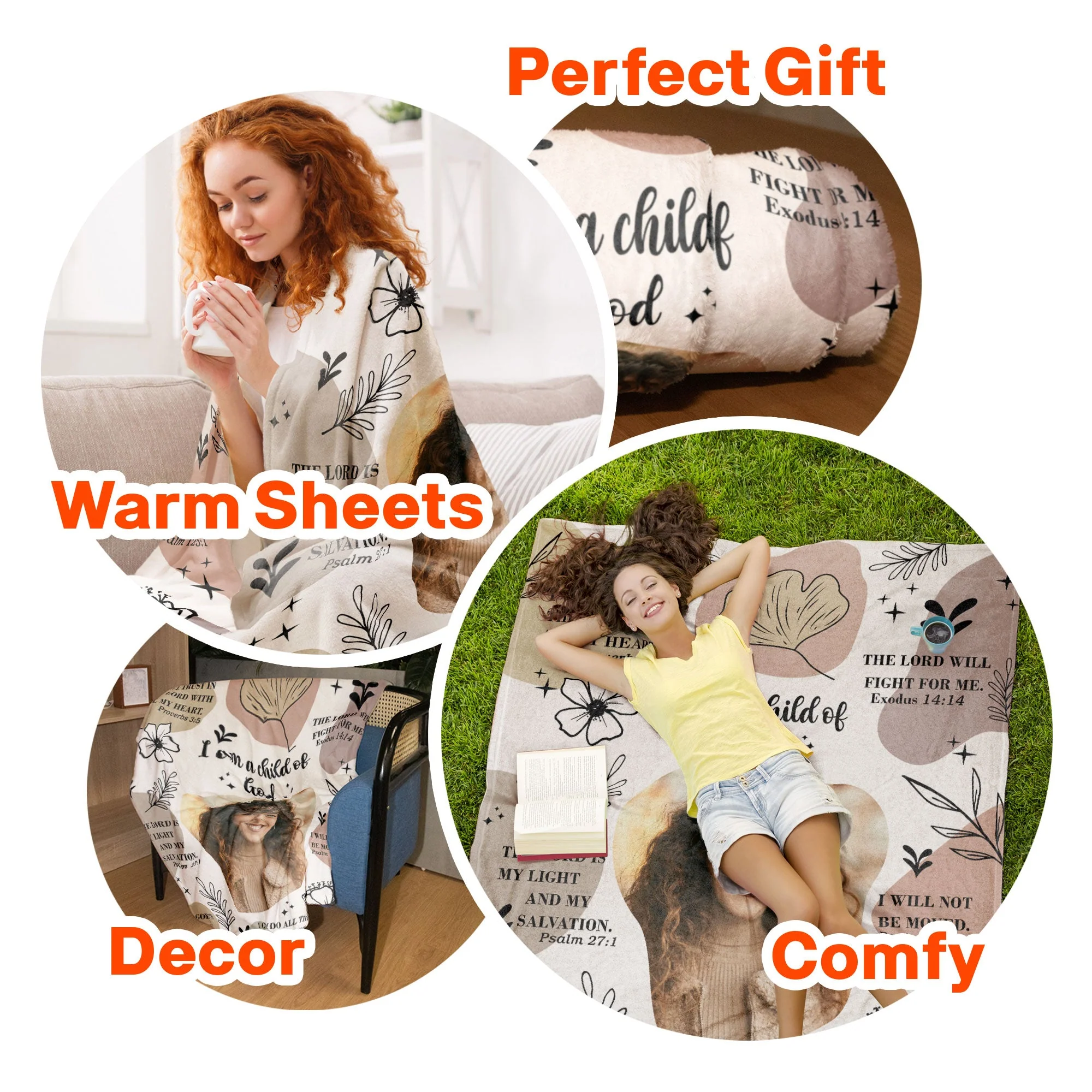 I Am A Child Of God Christian Gift - Personalized Photo Blanket - Image 8