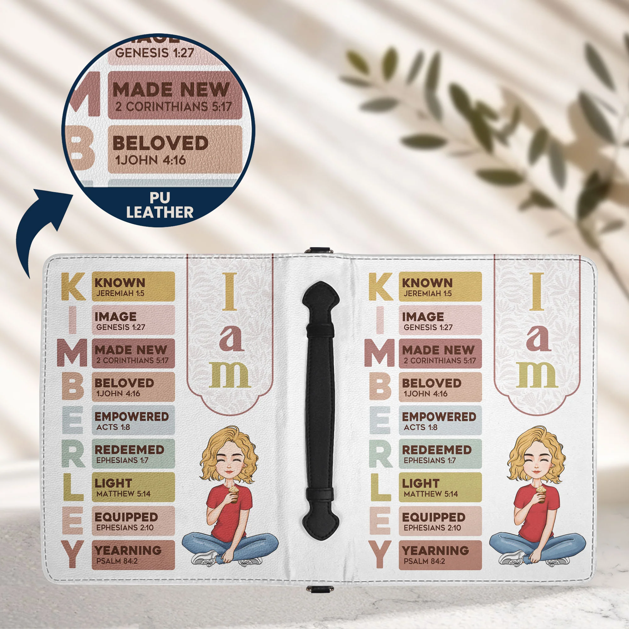 I Am Affirmation - Personalized Bible Cover - Image 3