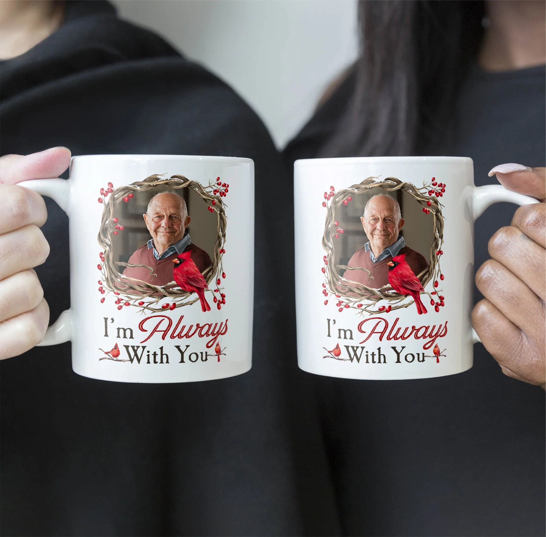 I Am Always With You Memorial Gift - Personalized Photo Mug - Image 3