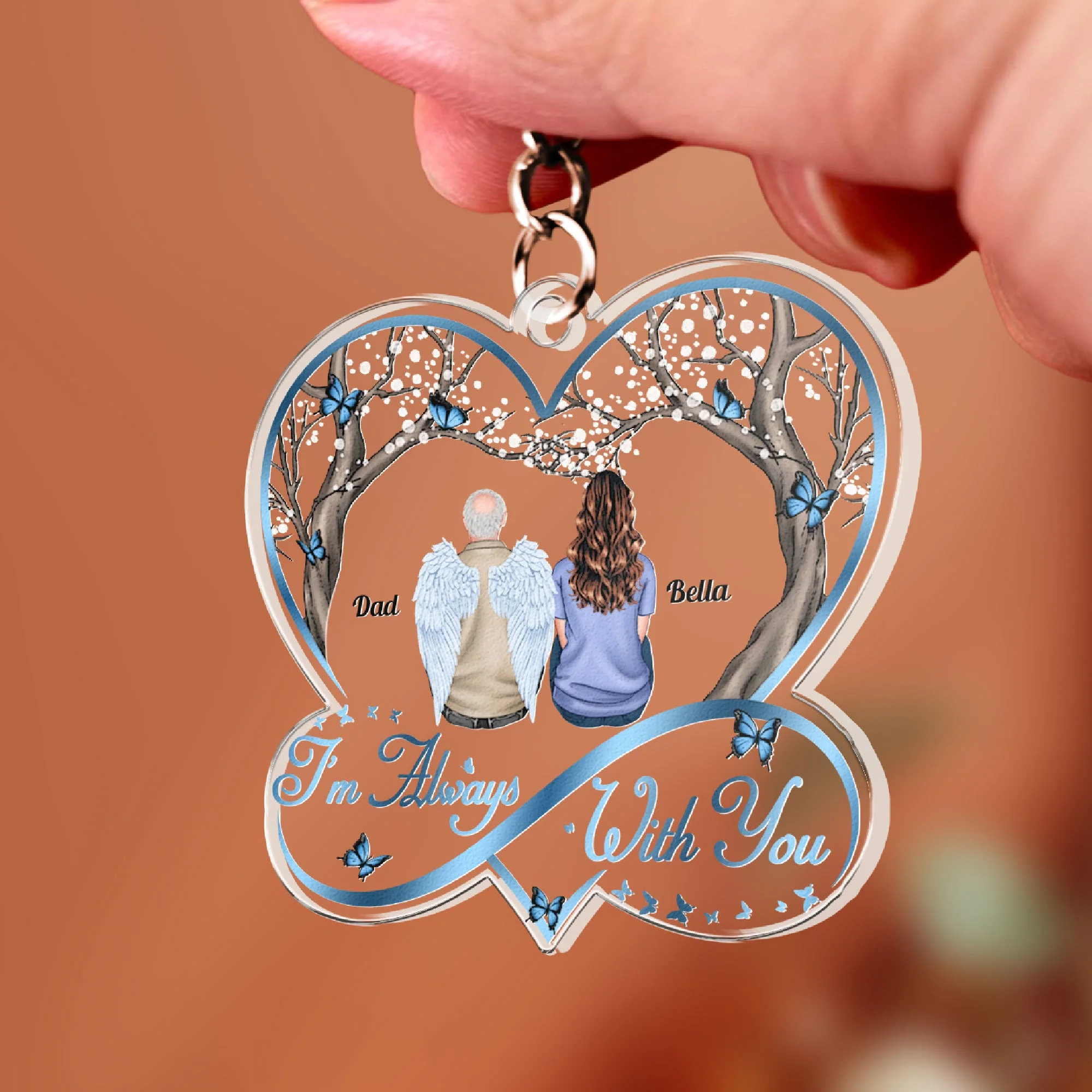 I Am Always With You - Personalized Acrylic Keychain - Image 3