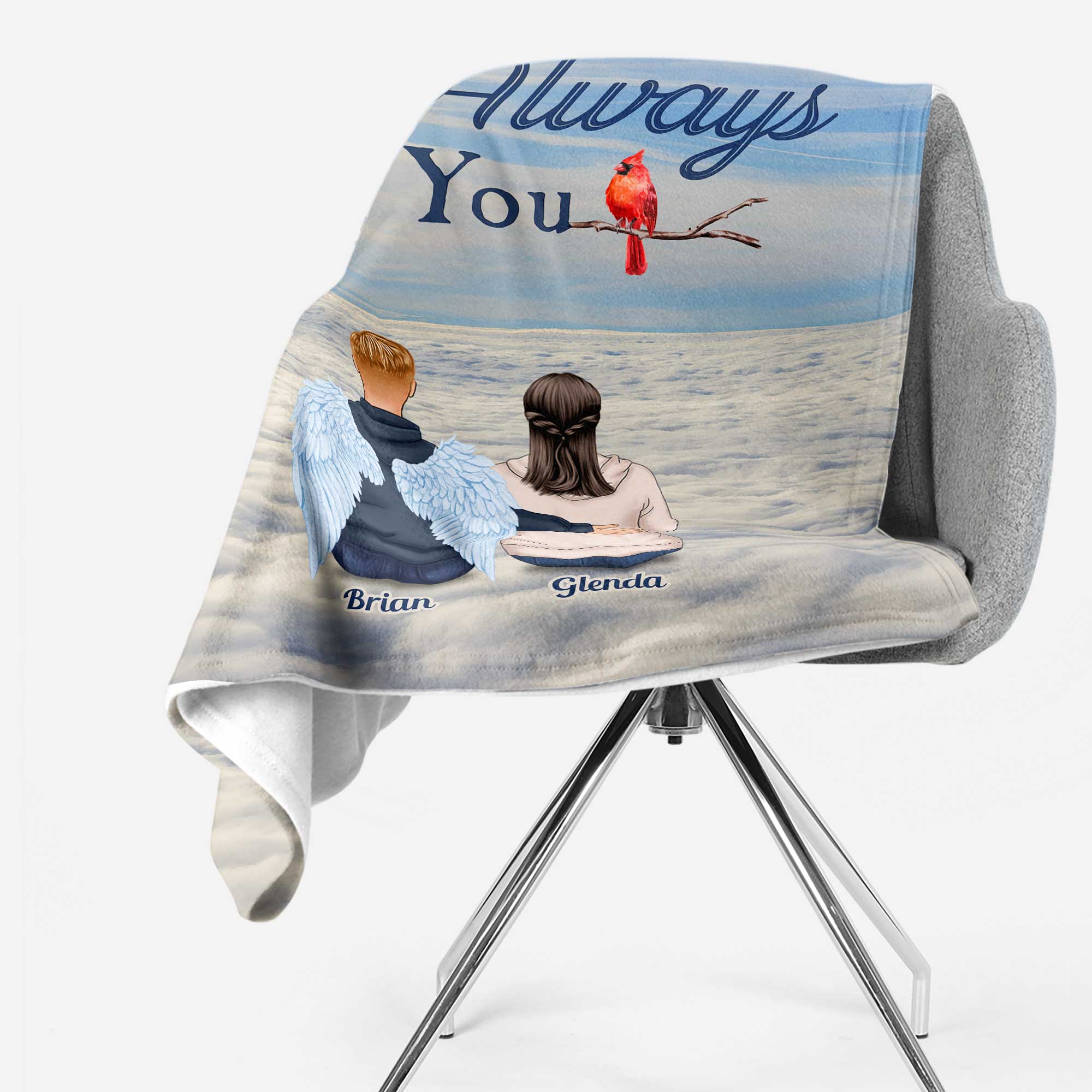 I Am Always With You - Personalized Blanket - Memorial Gift For Daughter, Son, Wife, Husband, Grief Gift, Remembrance Gift - Image 2