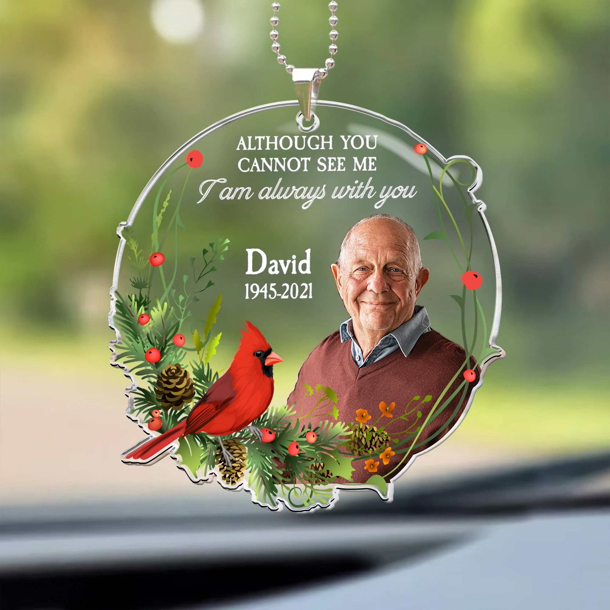 I Am Always With You - Personalized Photo Rear View Mirror Accessory - Image 5