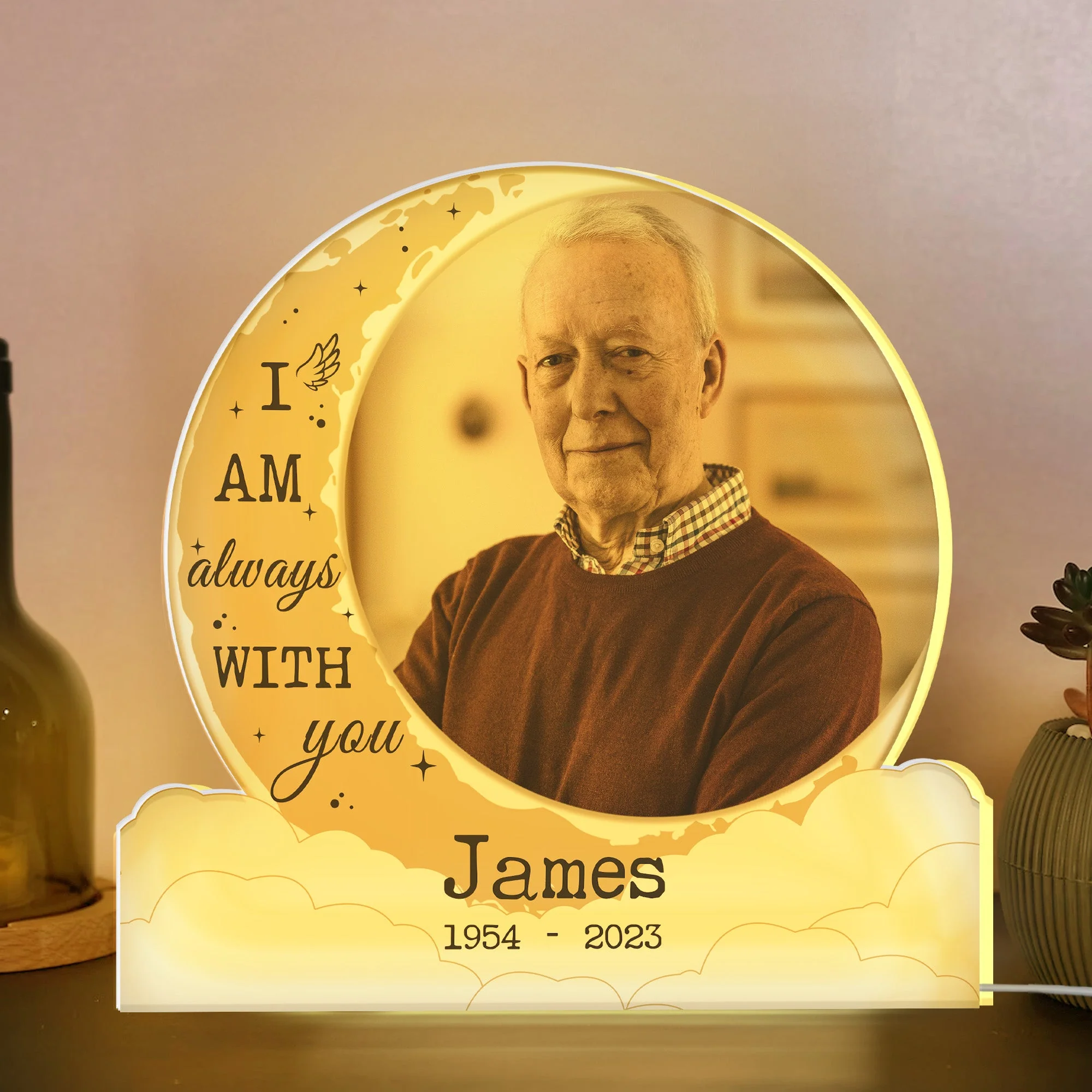 I Am Always With You - Personalized Custom Shape Photo Light Box - Image 5