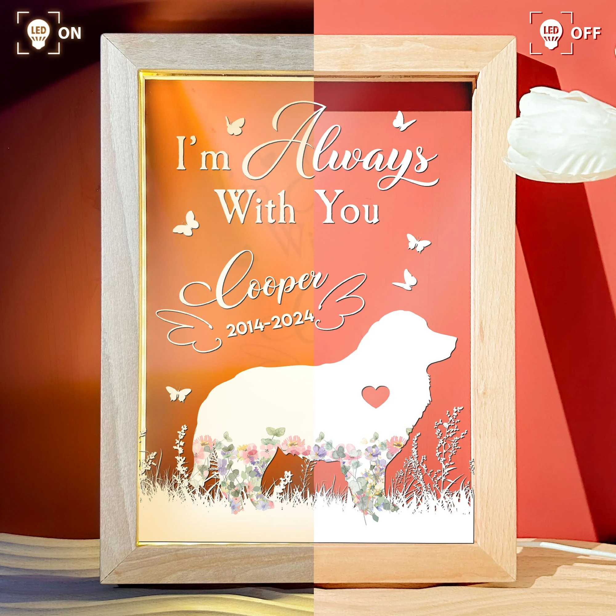 I Am Always With You - Personalized Frame Lamp - Image 2