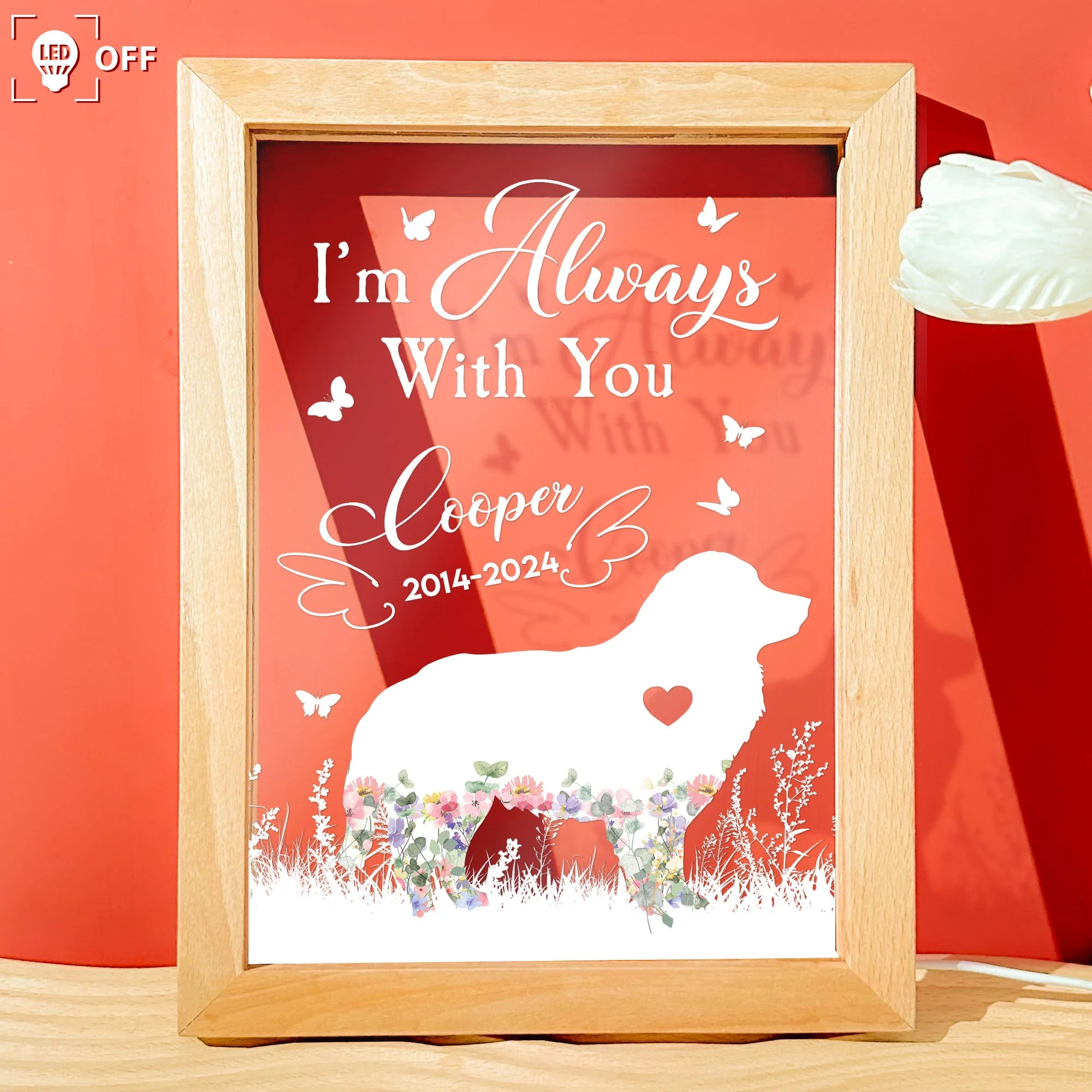 I Am Always With You - Personalized Frame Lamp - Image 3