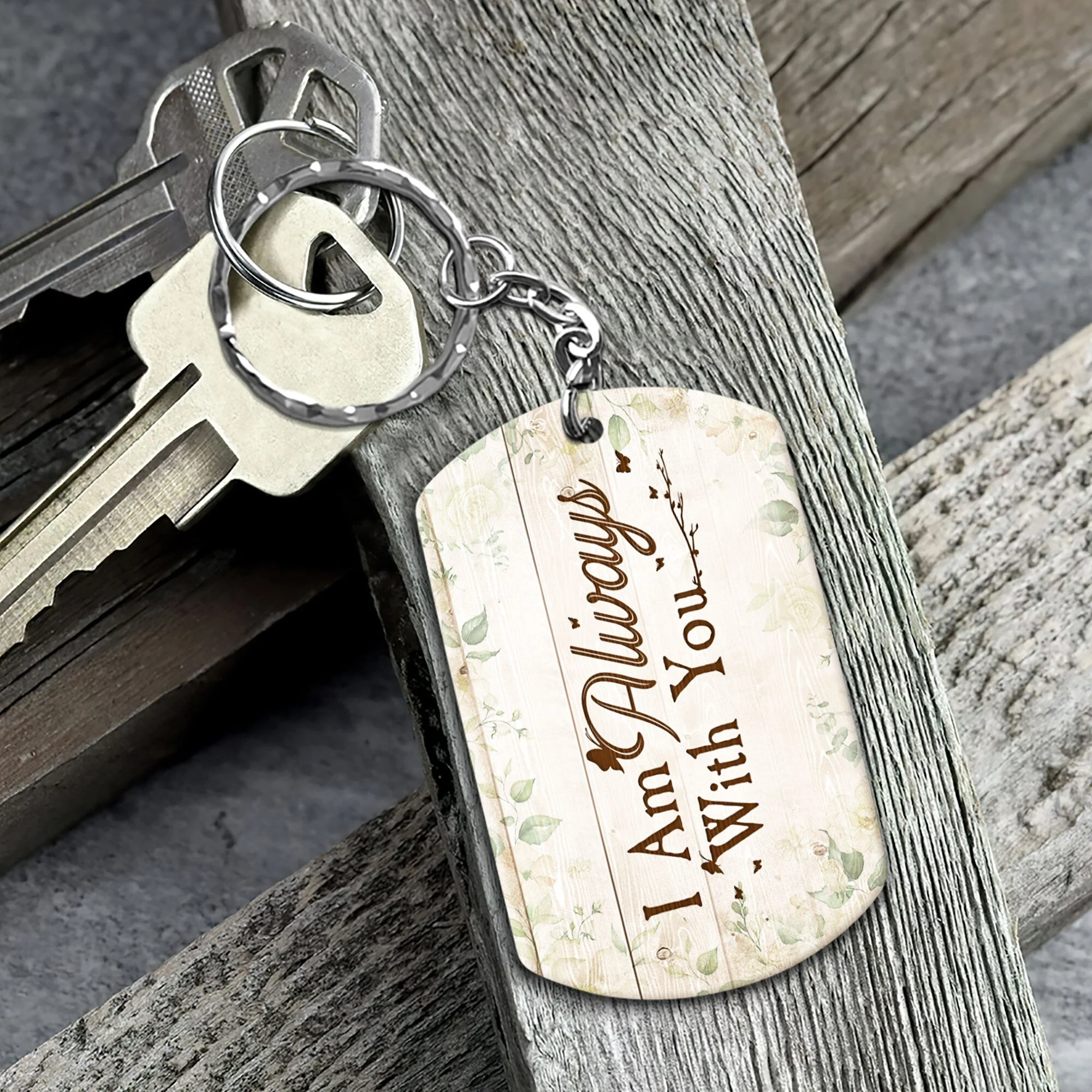 I Am Always With You - Personalized Keychain - Family Hugging - Image 2