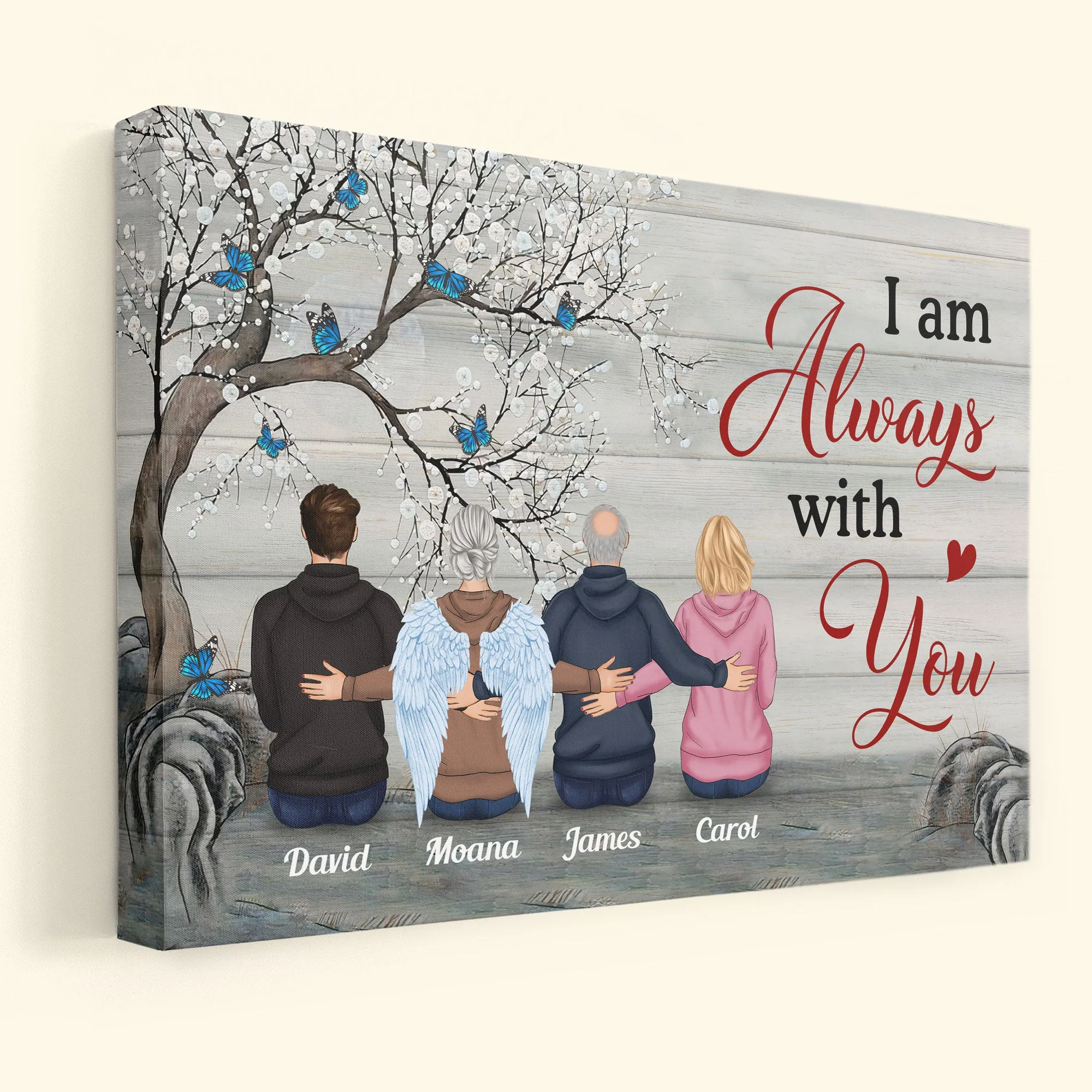 I Am Always With You  - Personalized Poster/Wrapped Canvas - Memorial Gift For Family Members - Image 5