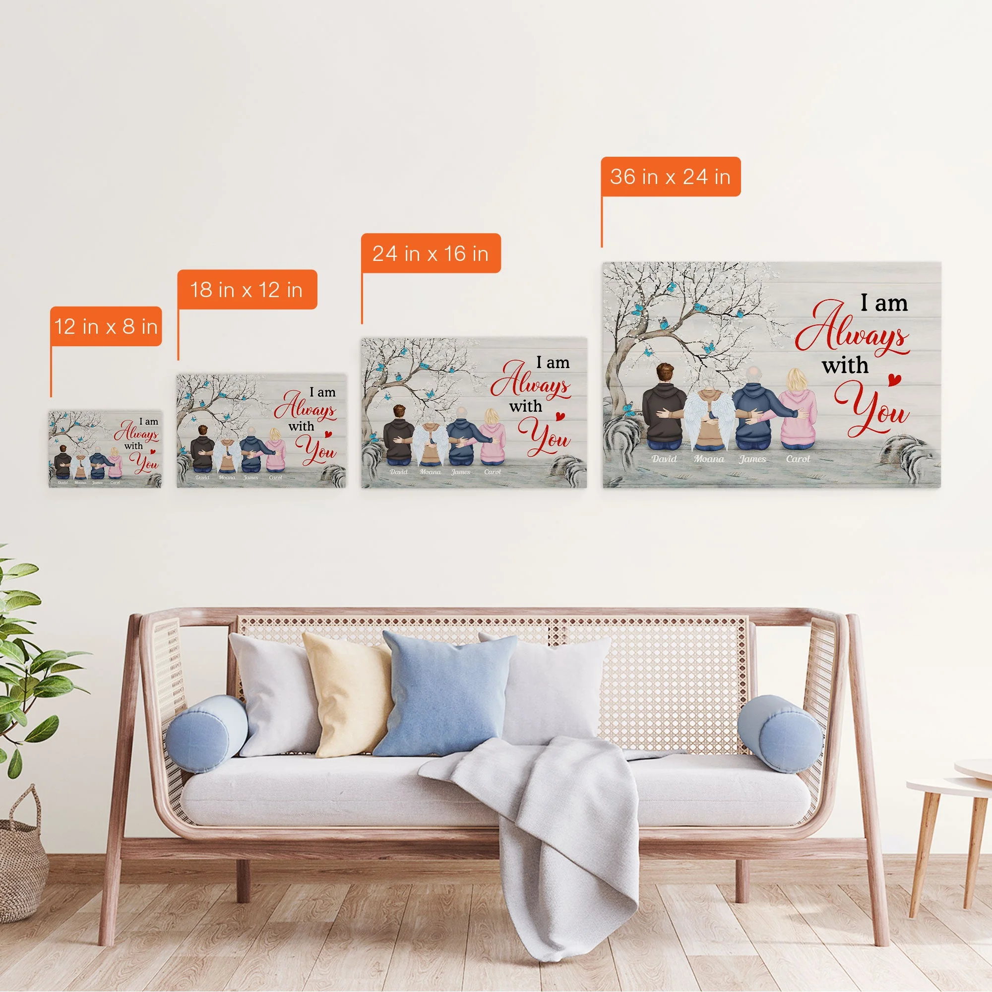 I Am Always With You  - Personalized Poster/Wrapped Canvas - Memorial Gift For Family Members - Image 7