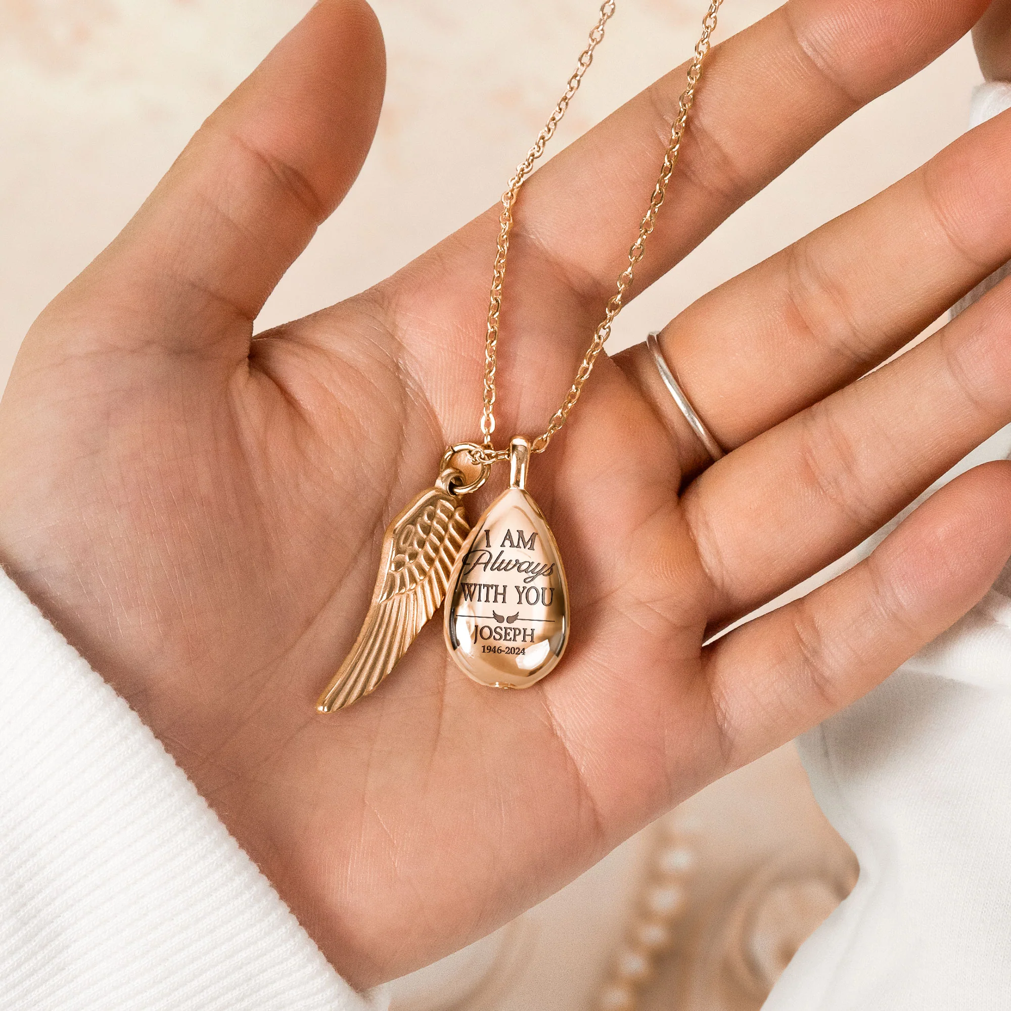 I Am Always With You - Personalized Urn Necklace - Image 4