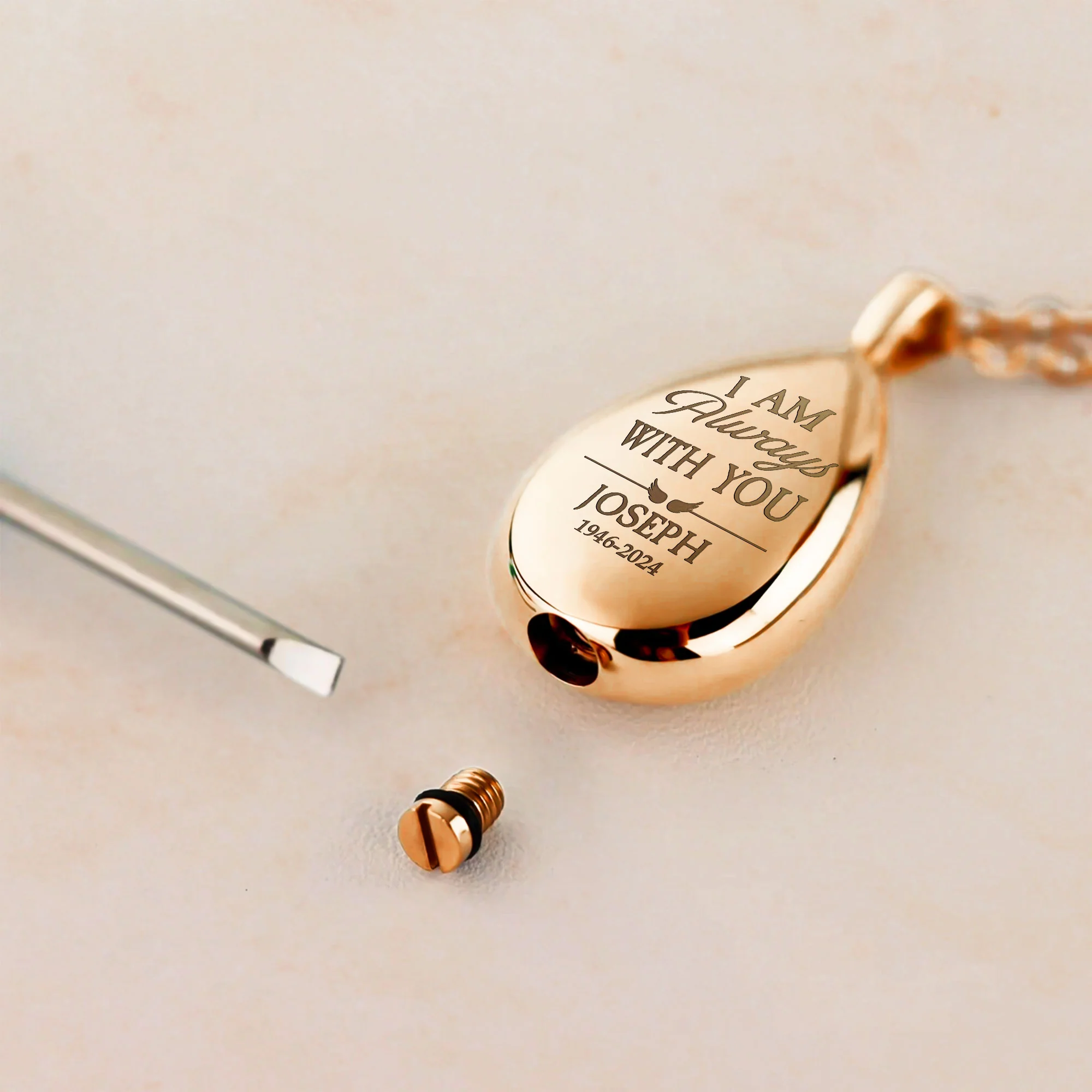 I Am Always With You - Personalized Urn Necklace - Image 5