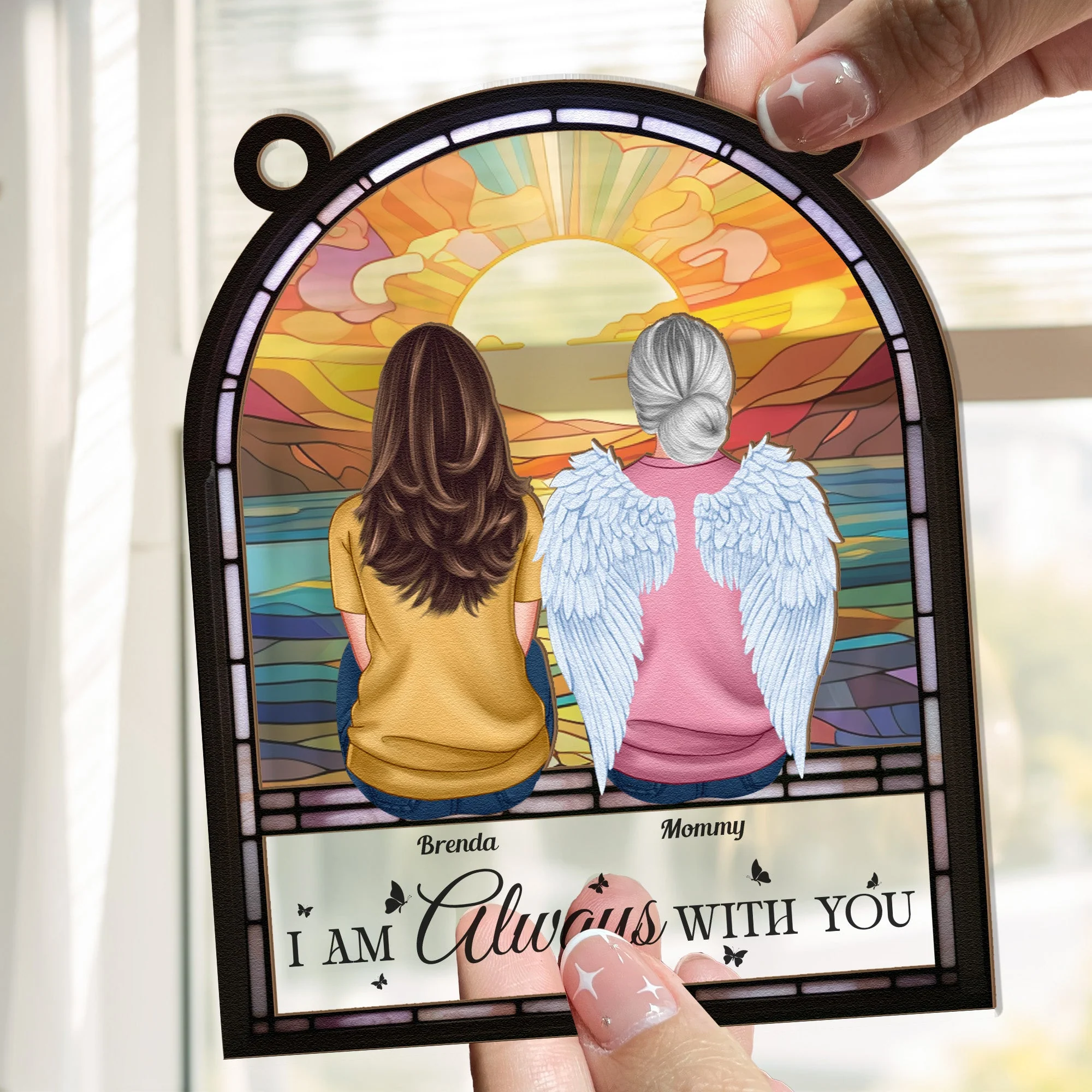 I Am Always With You - Personalized Window Hanging Suncatcher Ornament - Image 2