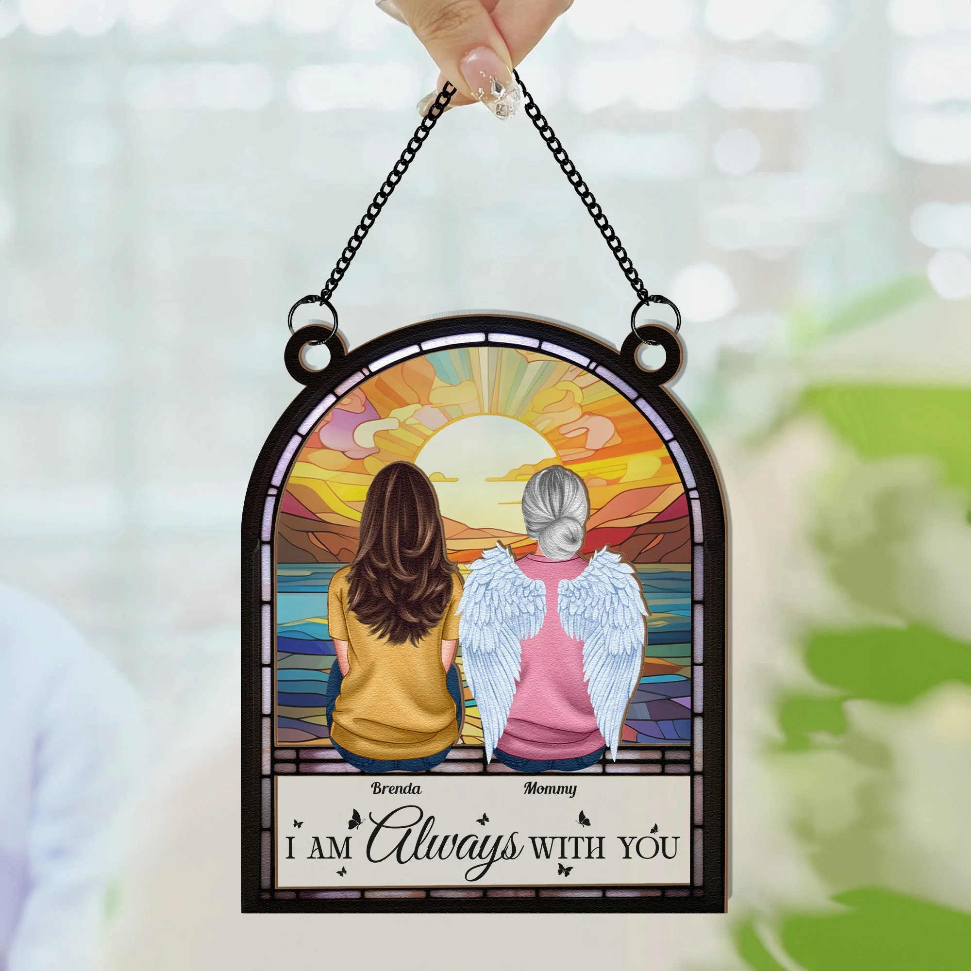 I Am Always With You - Personalized Window Hanging Suncatcher Ornament - Image 3
