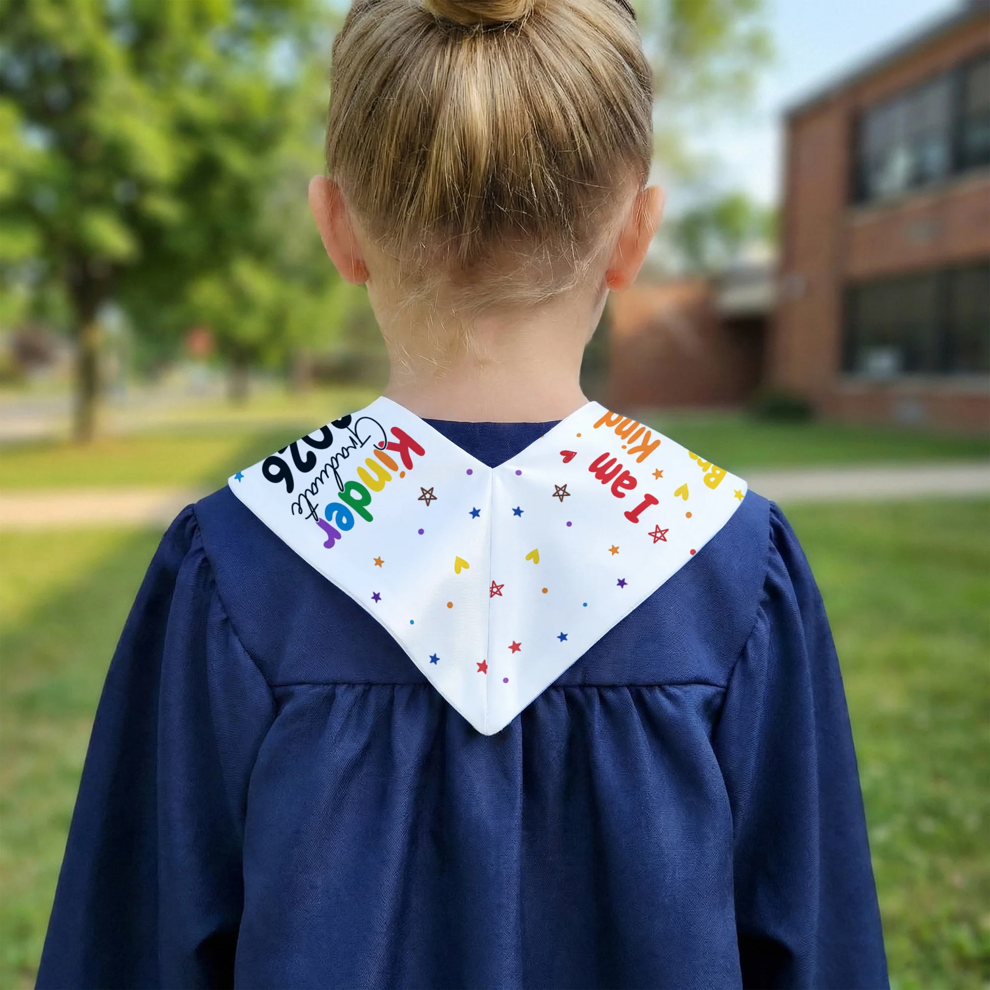 I Am Kind Affirmation Kinder Prek Graduation - Personalized Graduation Stole - Image 4