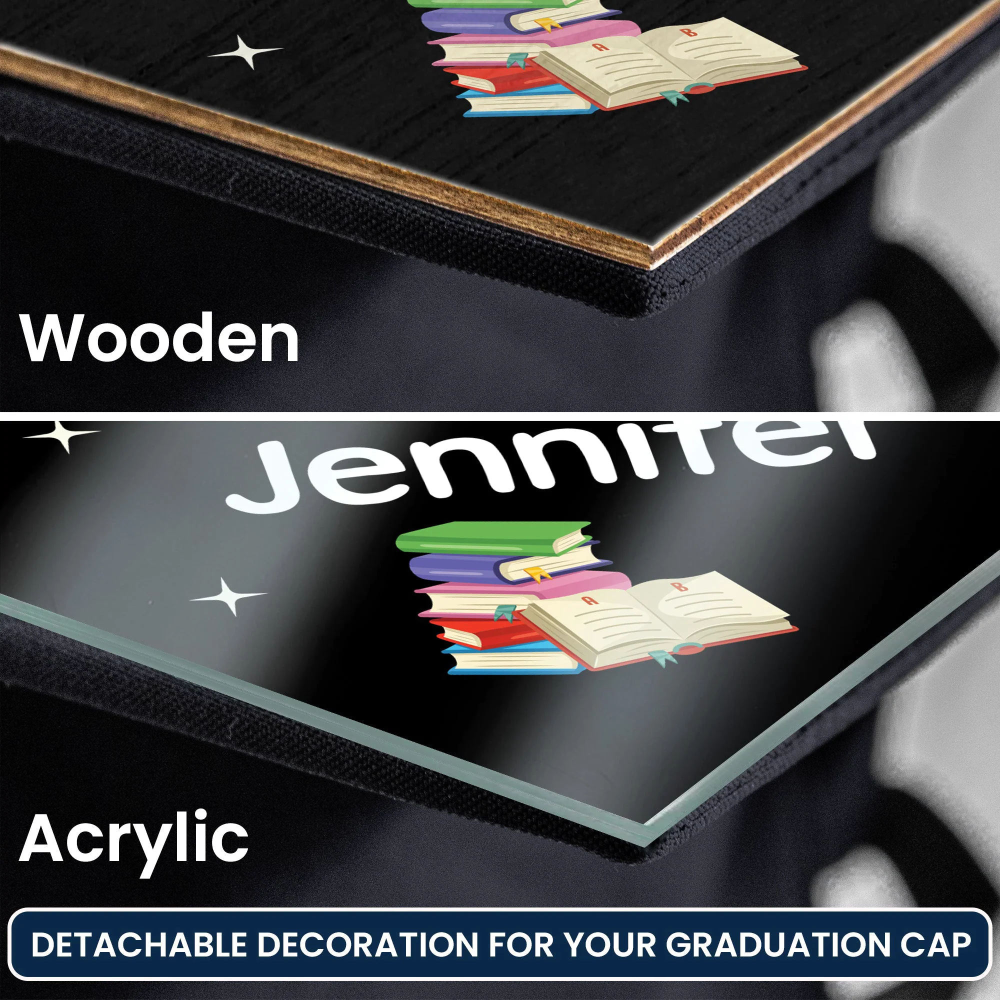 I Am Kind Pre-K Kindergarten Graduation - Personalized Graduation Cap Topper - Image 3
