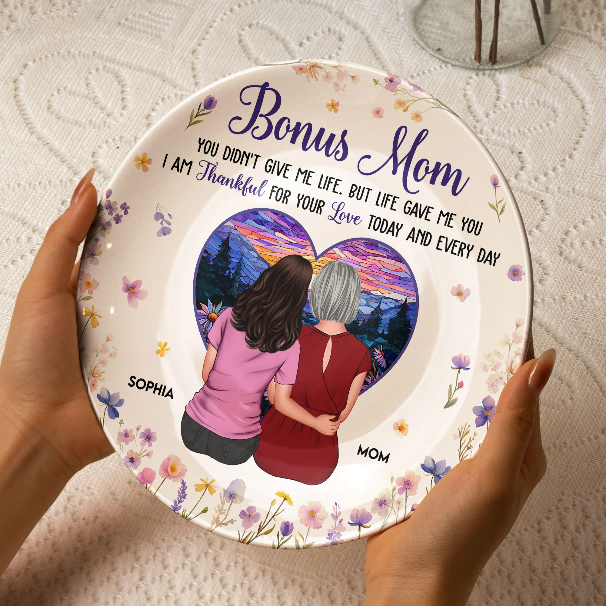 I Am Thankful For Your Love Today And Every Day - Personalized Ceramic Plate - Image 2
