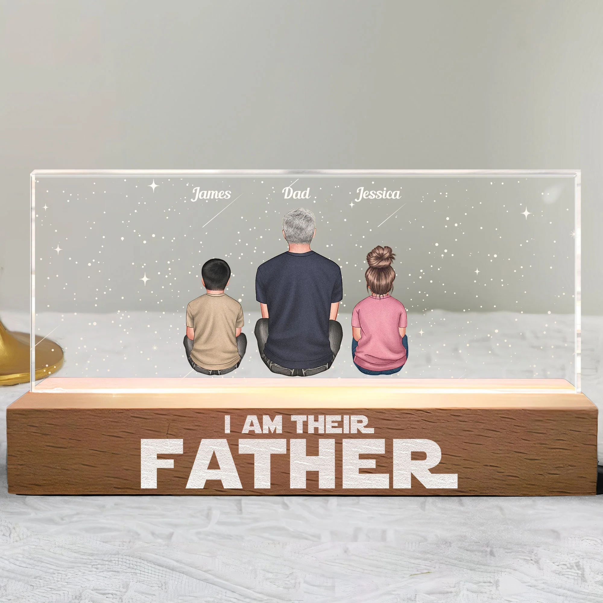 I Am Their Father - Personalized LED Night Light - Image 4