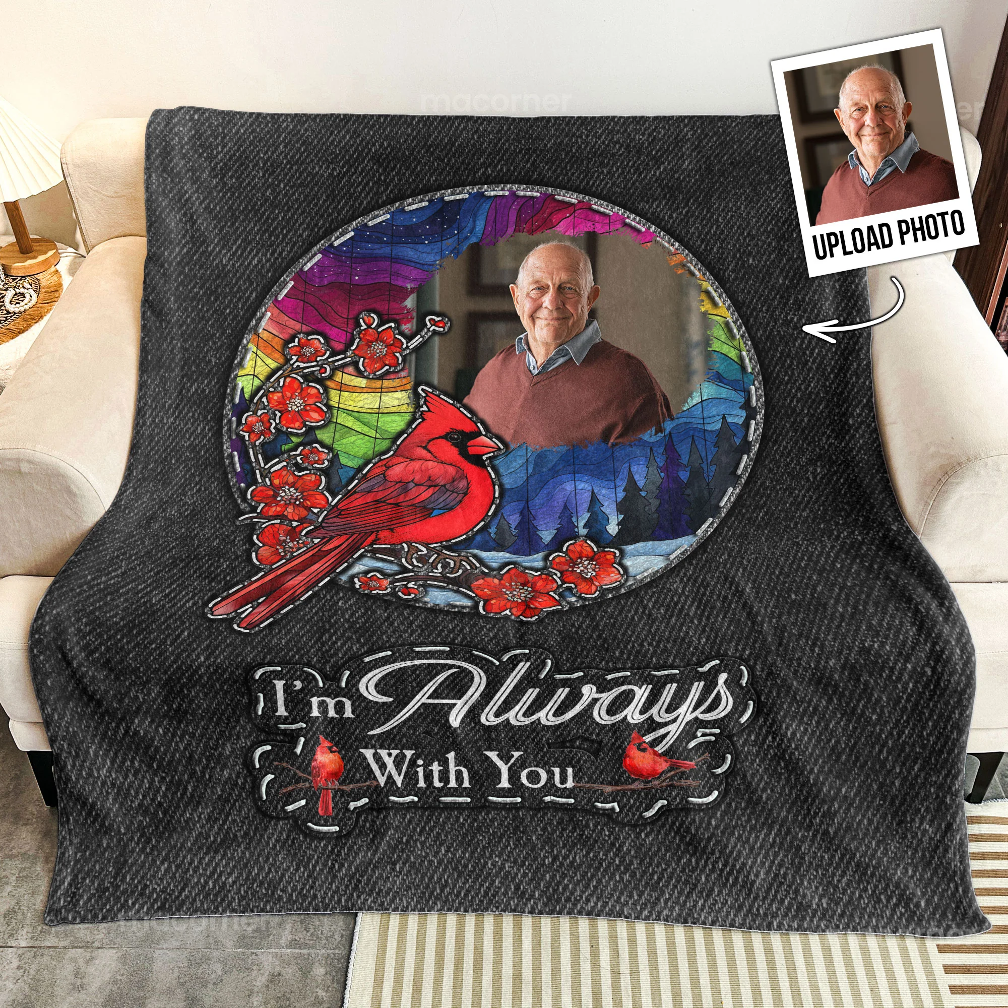 I Am With You - Personalized Photo Blanket - Image 2