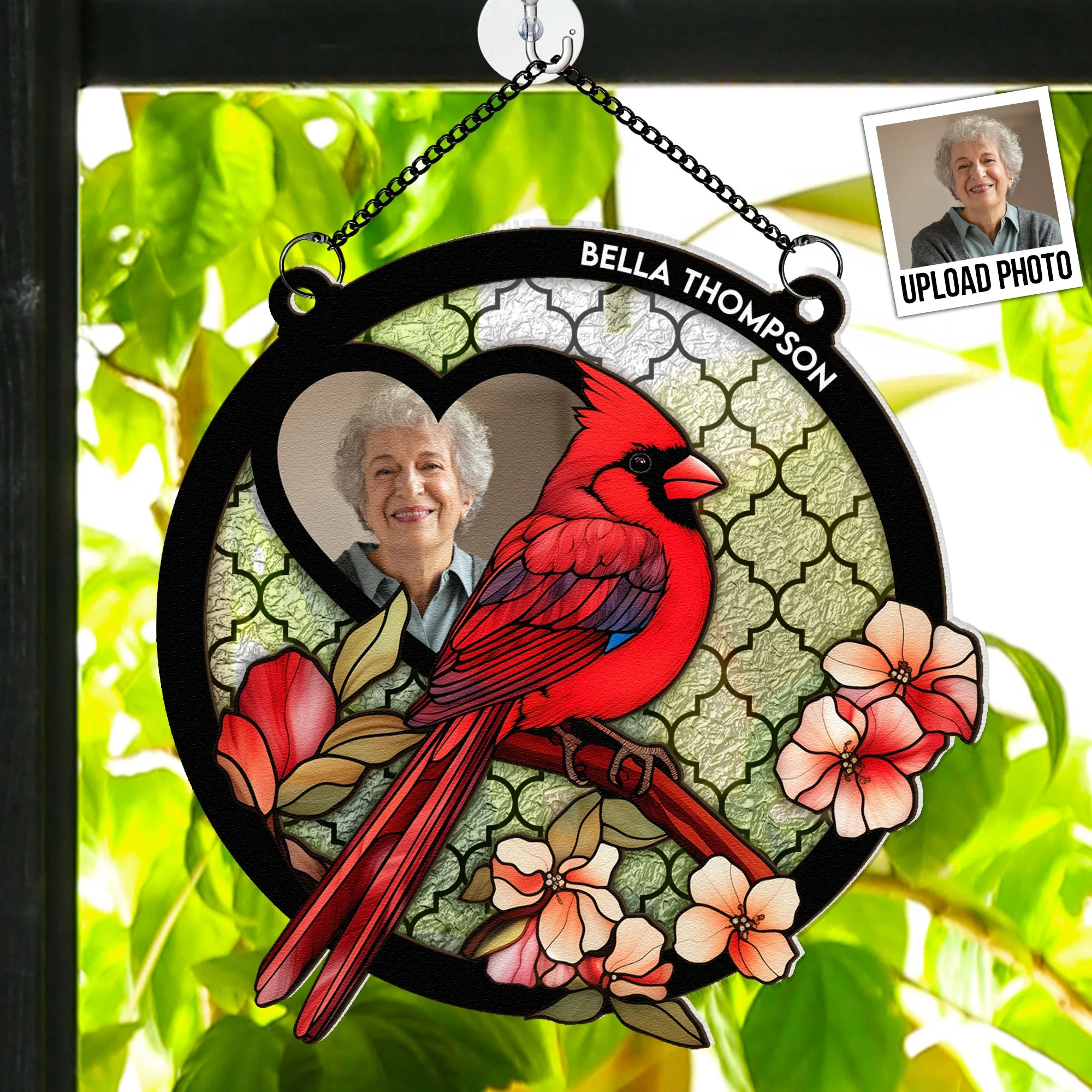 I Am With You - Personalized Window Hanging Suncatcher Photo Ornament - Image 7