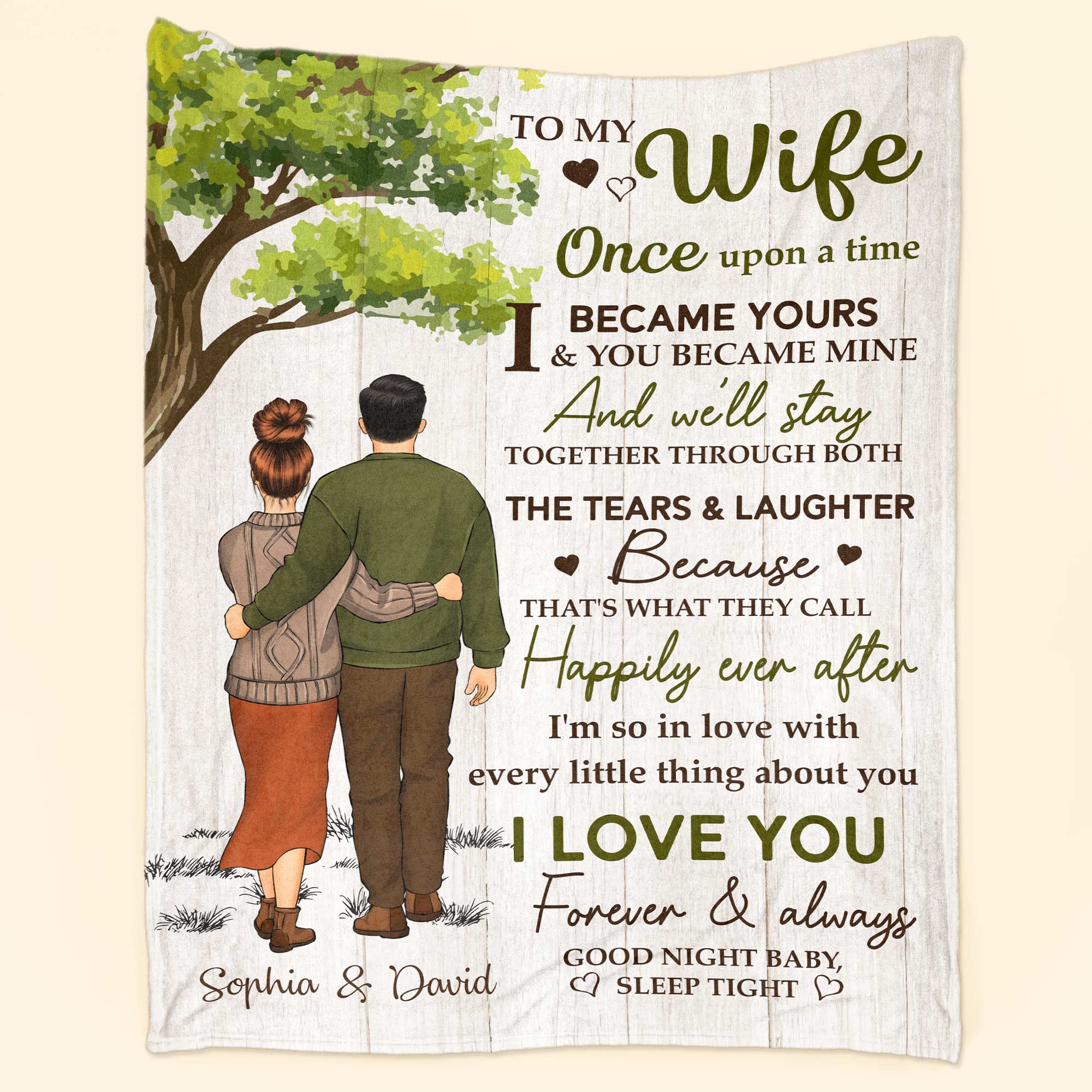 I Became Yours & You Became Mine - Personalized Blanket - Image 2