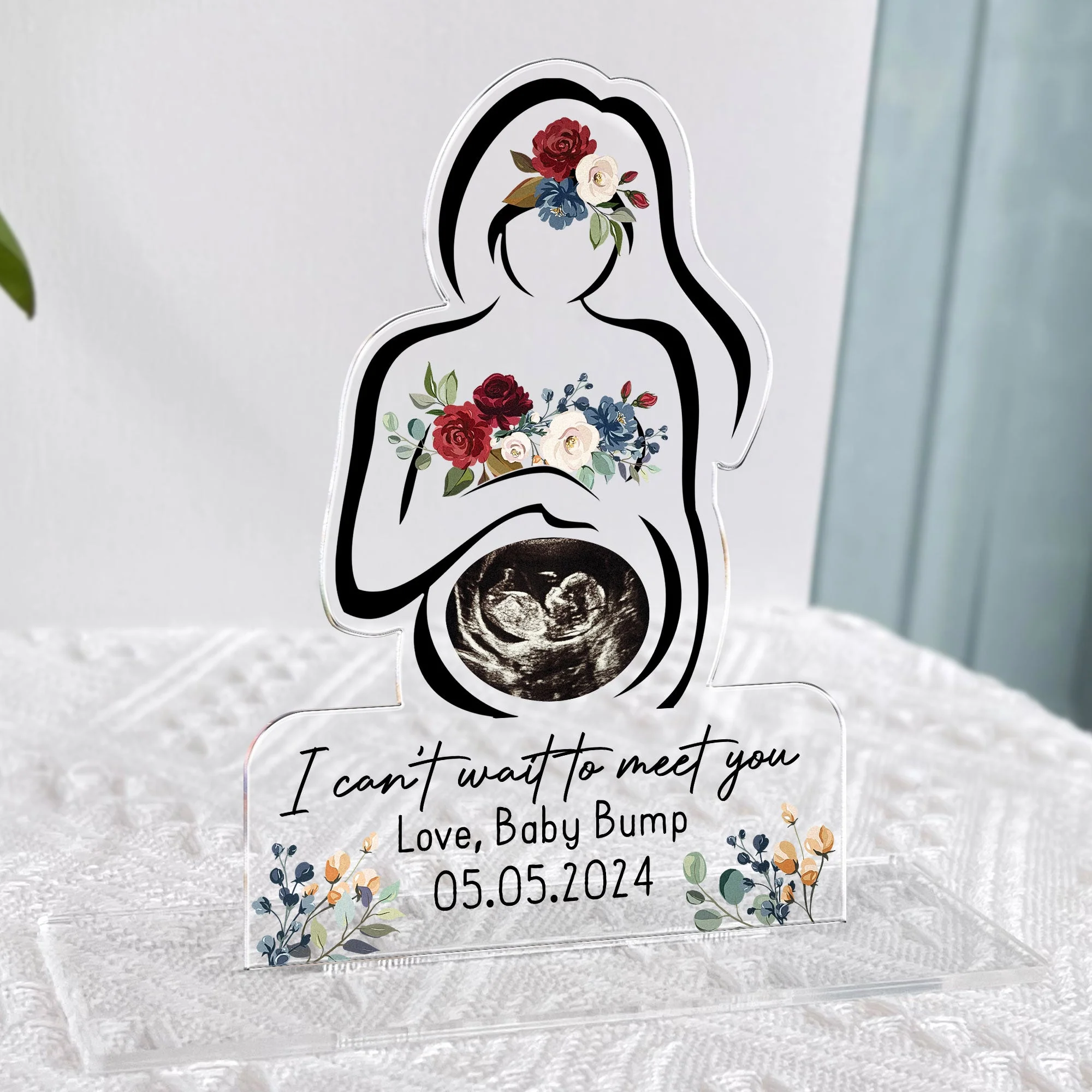I Can't Wait To Meet You - Personalized Acrylic Photo Plaque - Image 5