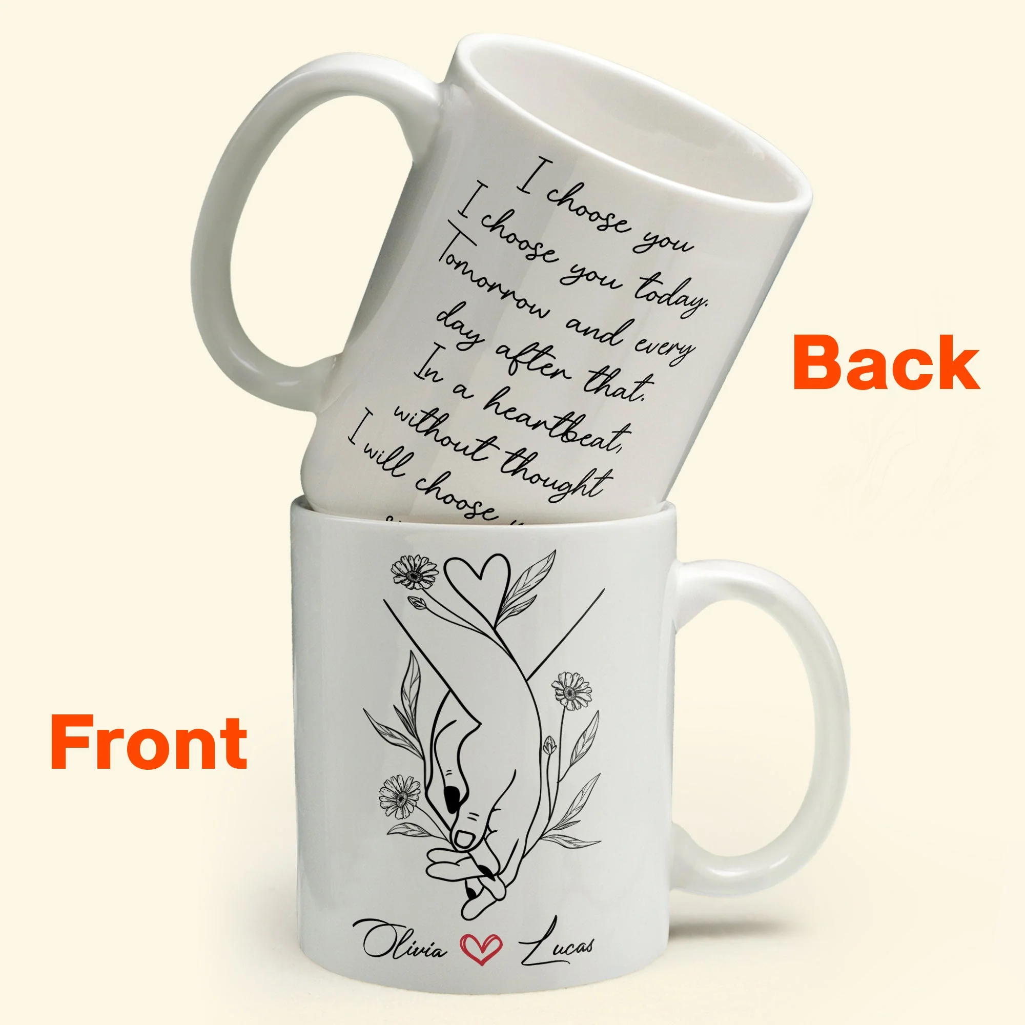 I Choose You - Personalized Mug - Image 2