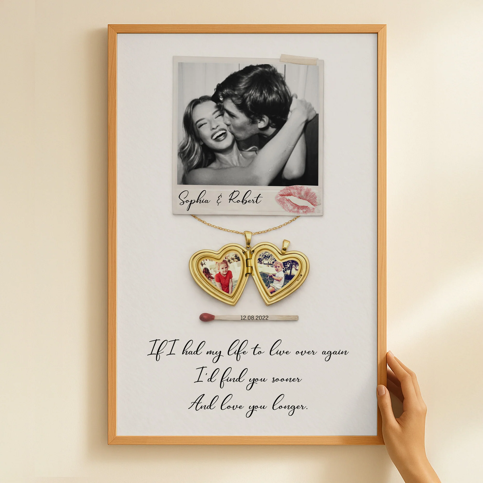 I’d Find You Sooner And Love You Longer - Custom Couples Photo & Childhood Photos - Personalized Photo Poster - Image 5