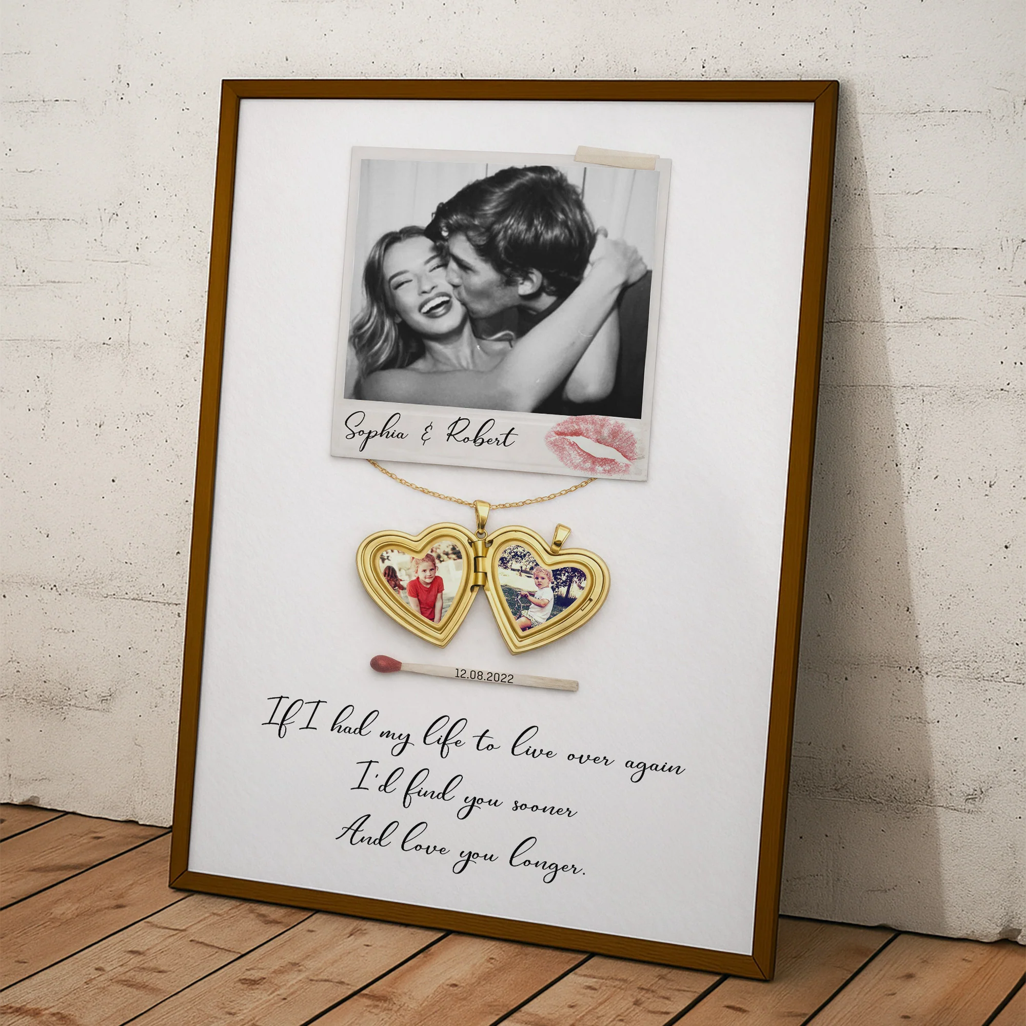 I’d Find You Sooner And Love You Longer - Custom Couples Photo & Childhood Photos - Personalized Photo Poster - Image 6