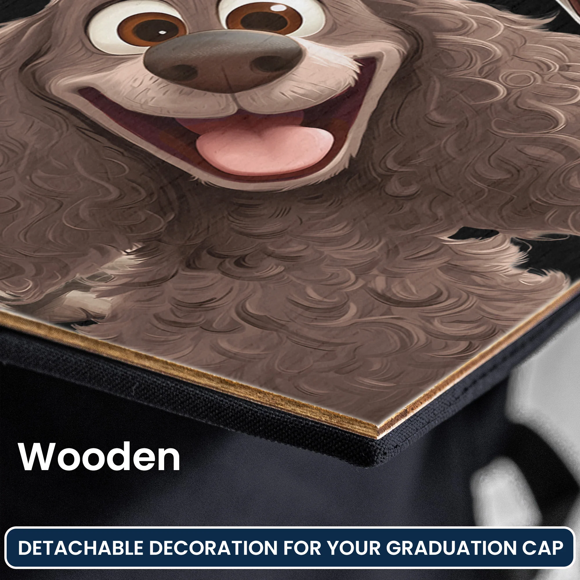 I Did It So My Dogs Can Have A Better Life - Personalized Graduation Cap Topper - Image 3