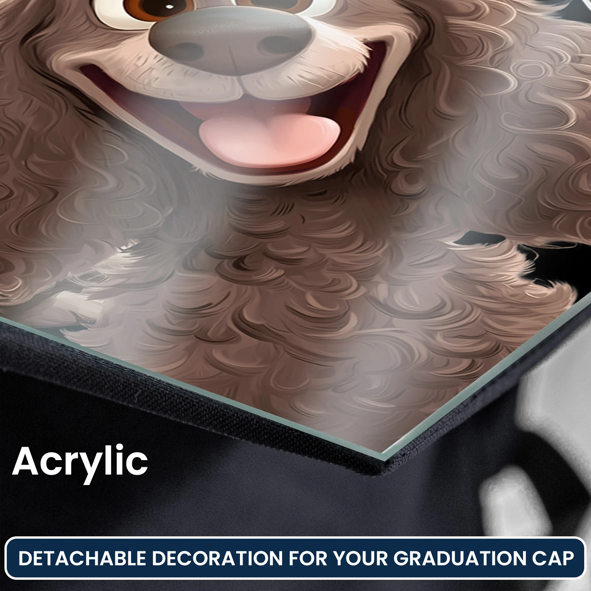 I Did It So My Dogs Can Have A Better Life - Personalized Graduation Cap Topper - Image 4