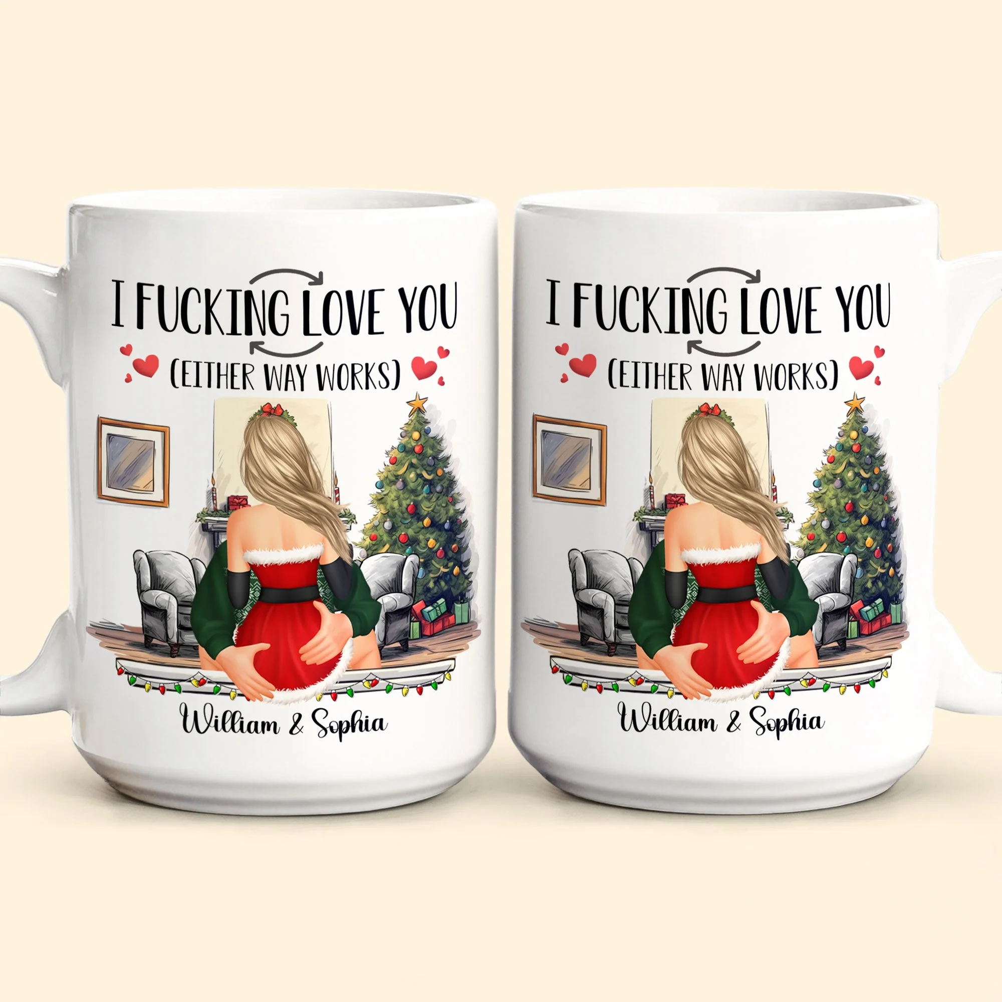 I F-Cking Love You (Either Way Works) Couples - Personalized Mug - Image 4